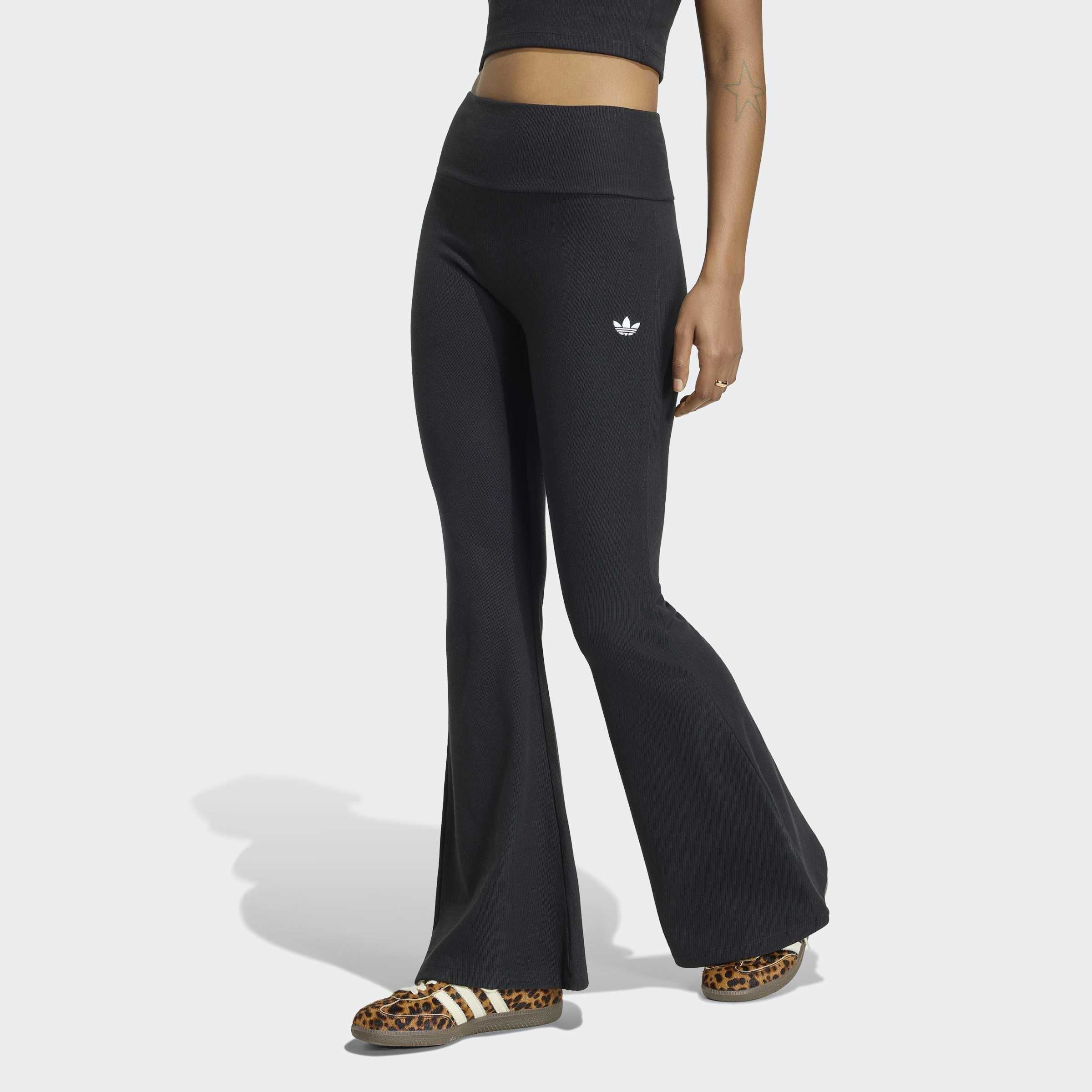 Essentials Rib Flared Leggings, Black, A701_ONE, large image number 5