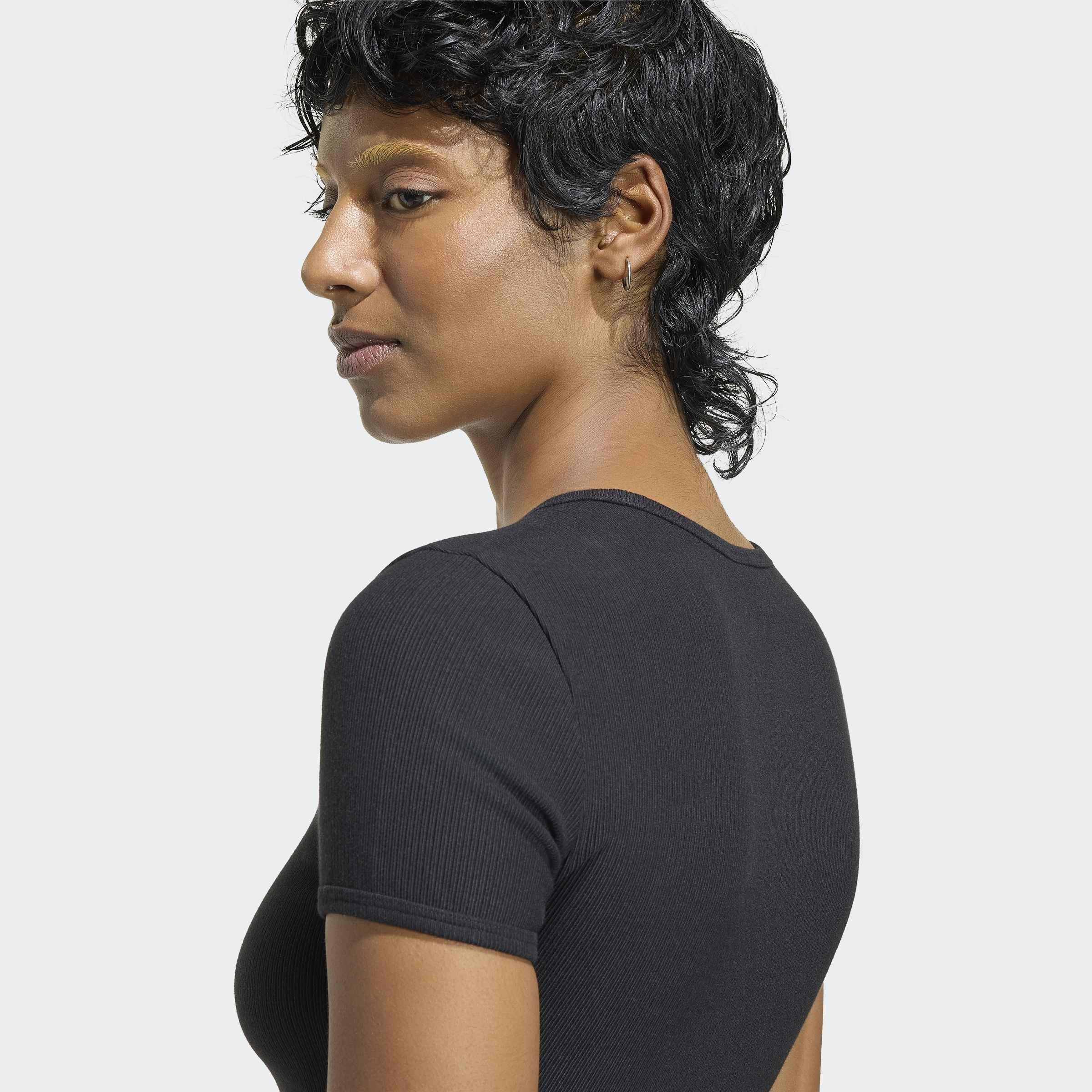 Essentials Rib T-Shirt, Black, A701_ONE, large image number 3