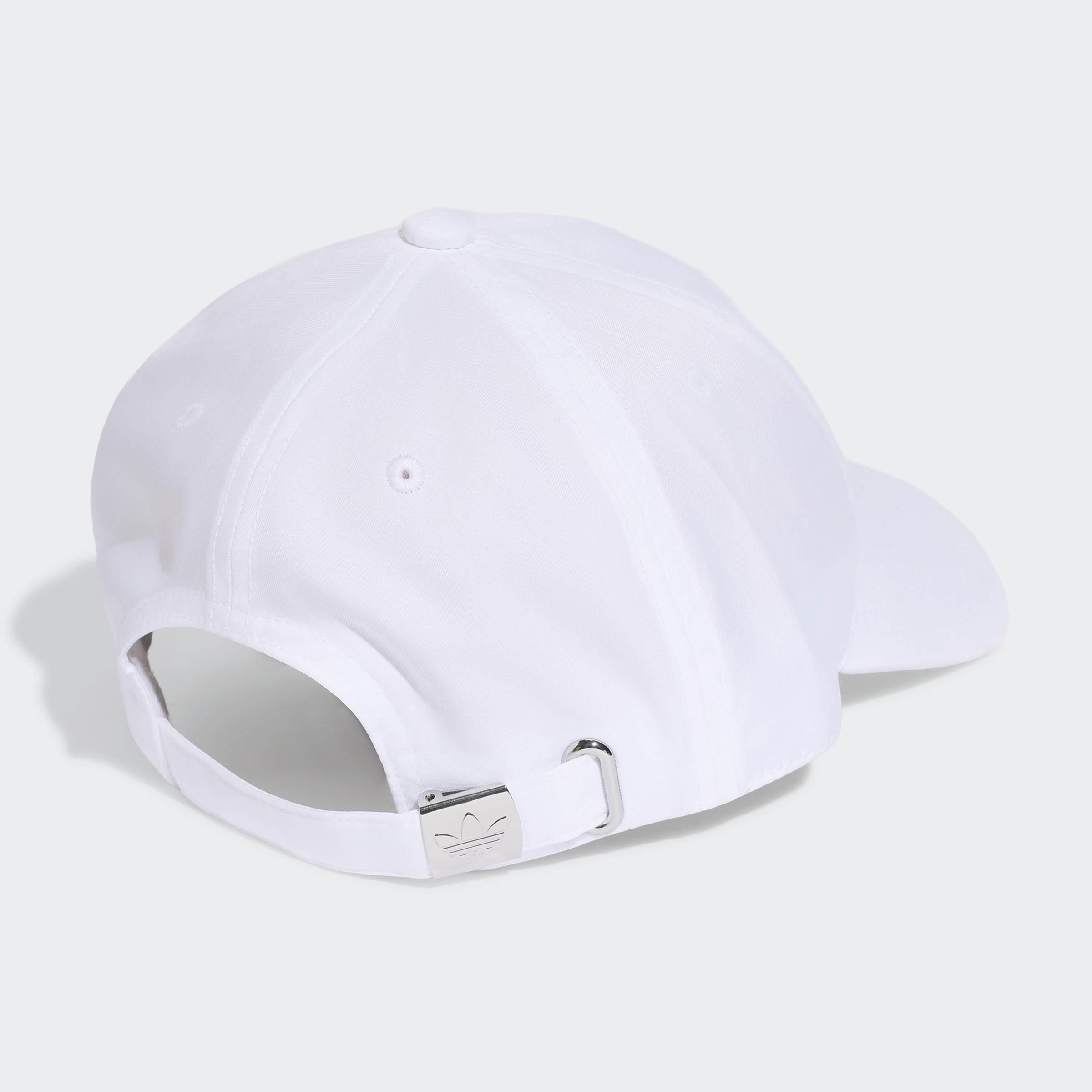 Unisex Metallic Trefoil Soft Cap, White