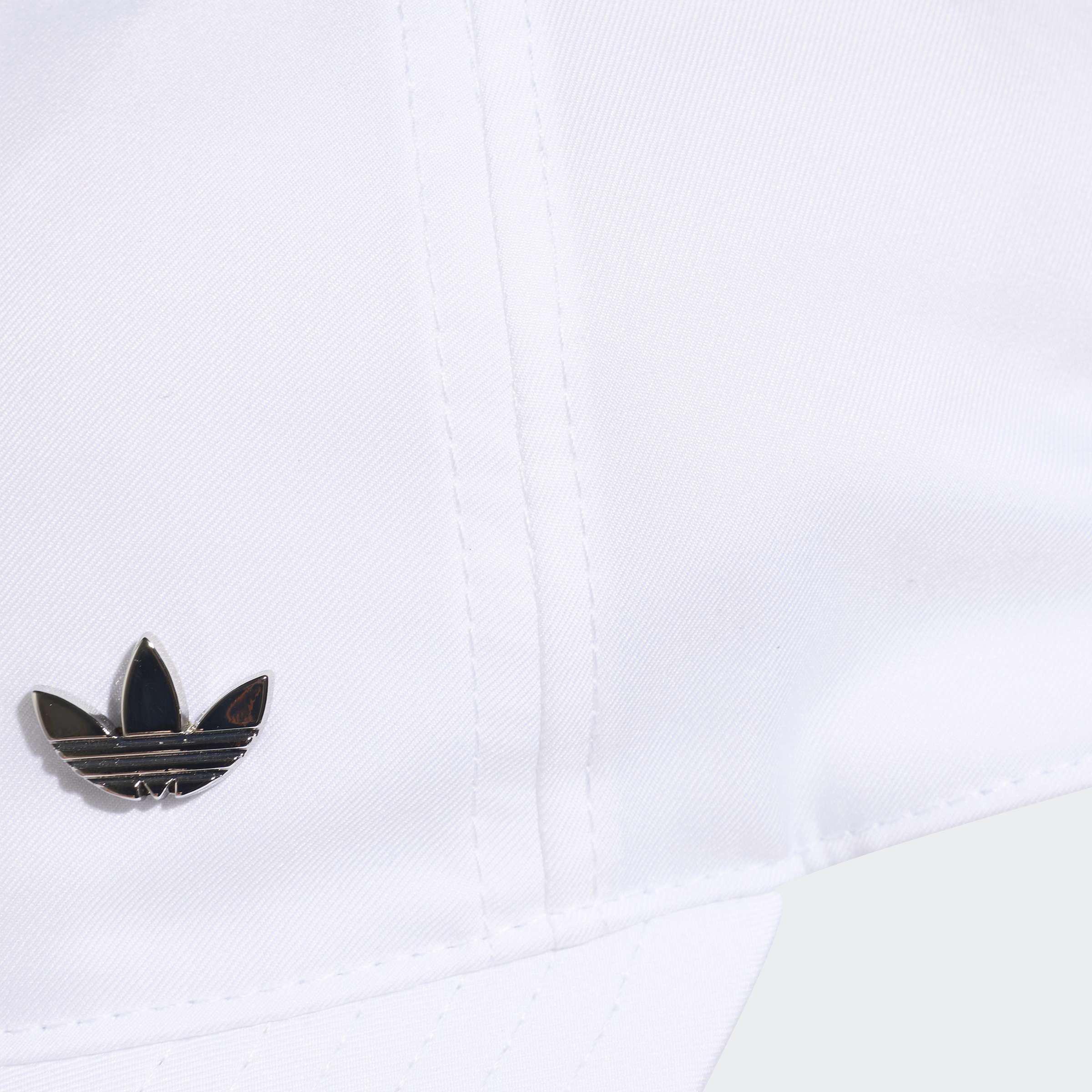 Unisex Metallic Trefoil Soft Cap, White, A701_ONE, large image number 2