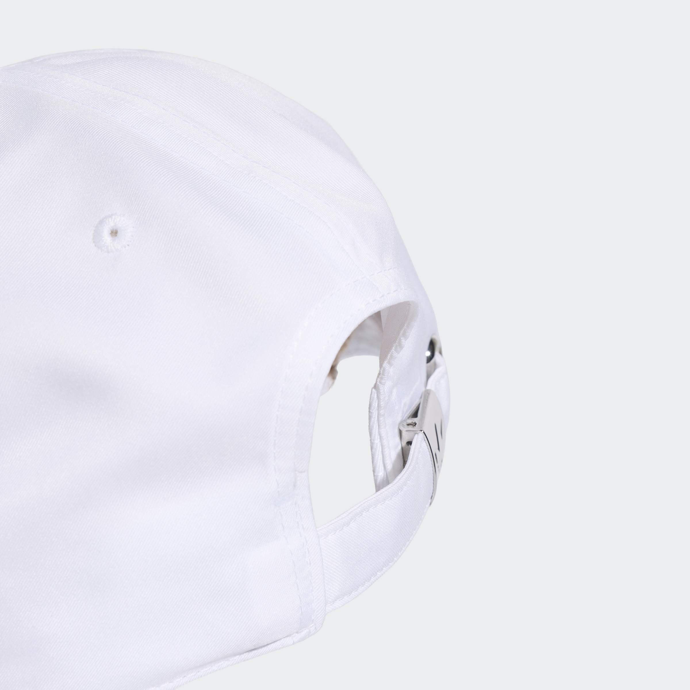 Unisex Metallic Trefoil Soft Cap, White, A701_ONE, large image number 3