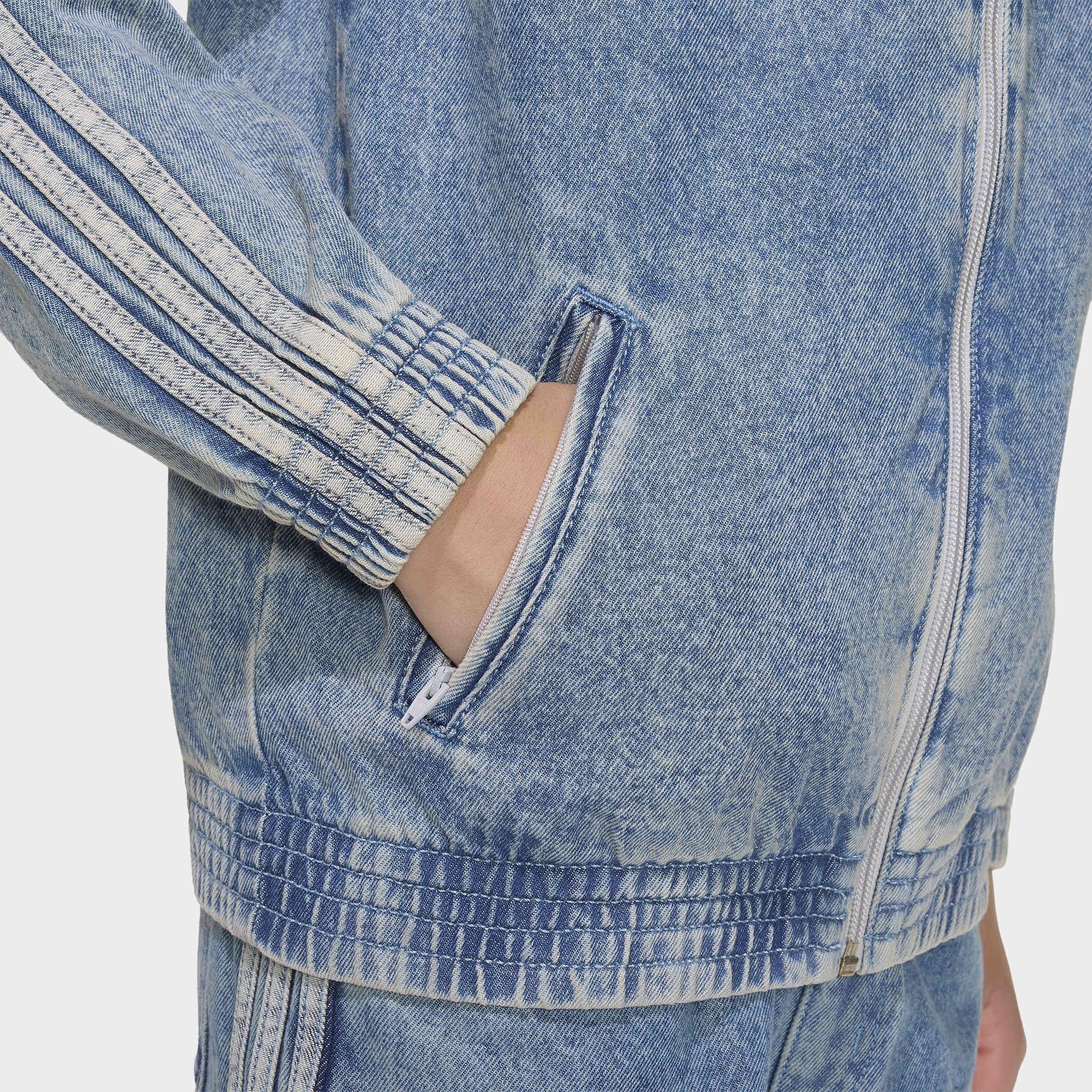 Kids Unisex Firebird Loose Denim Track Top, Blue, A701_ONE, large image number 3