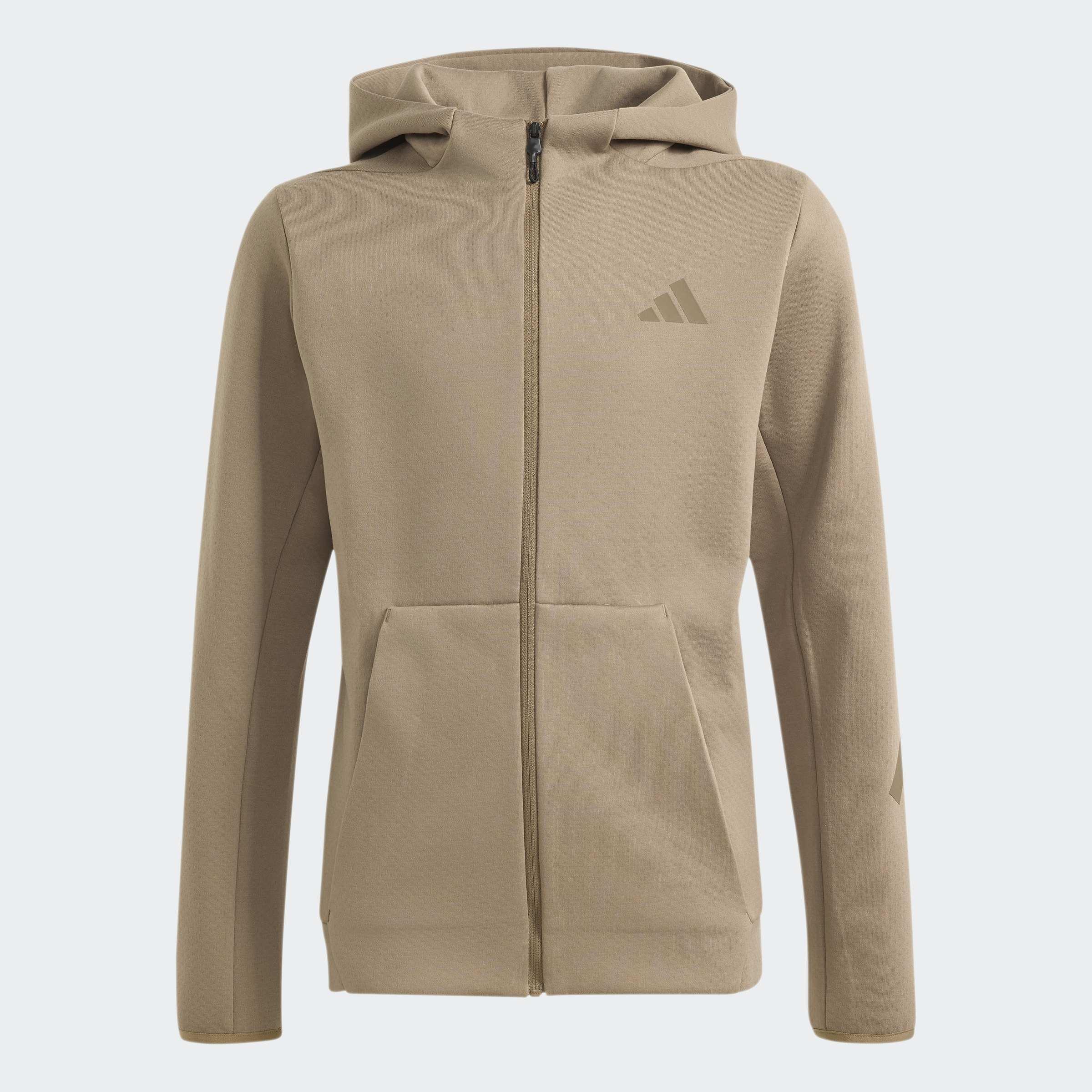 Kids Unisex Z.N.E. Full Zip Hoodie, Beige