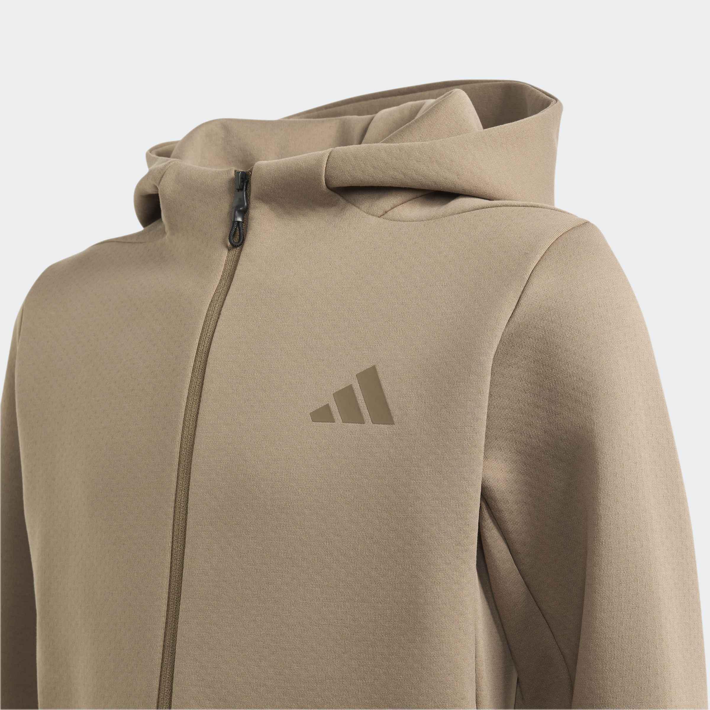 Kids Unisex Z.N.E. Full Zip Hoodie, Beige, A701_ONE, large image number 2