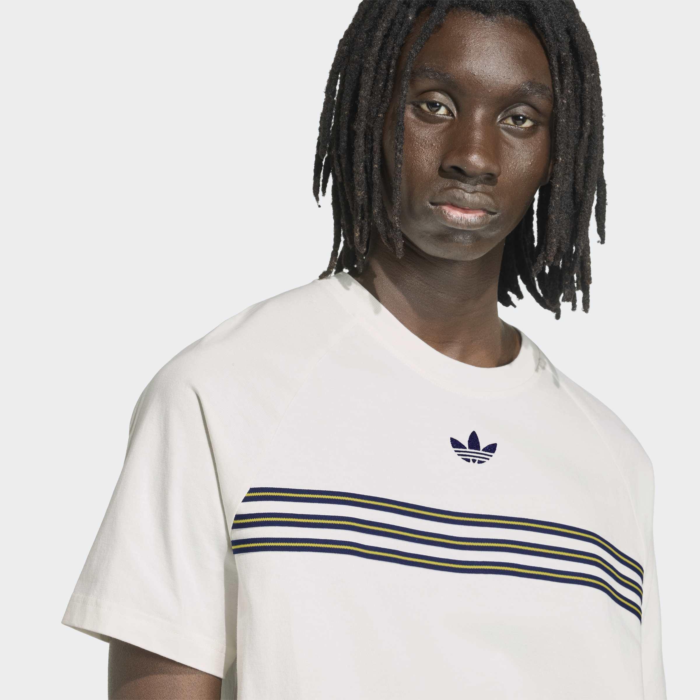 Chest Stripes T-Shirt, White, A701_ONE, large image number 2