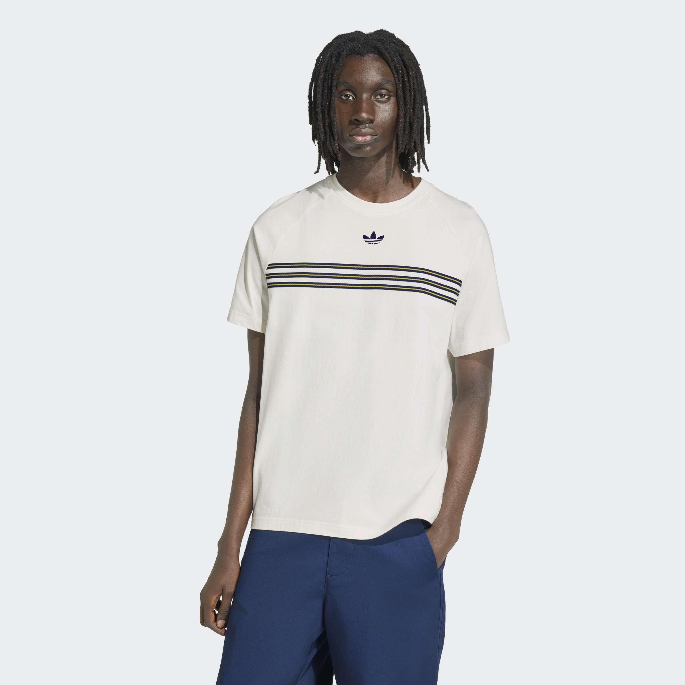 Chest Stripes T-Shirt, White, A701_ONE, large image number 4