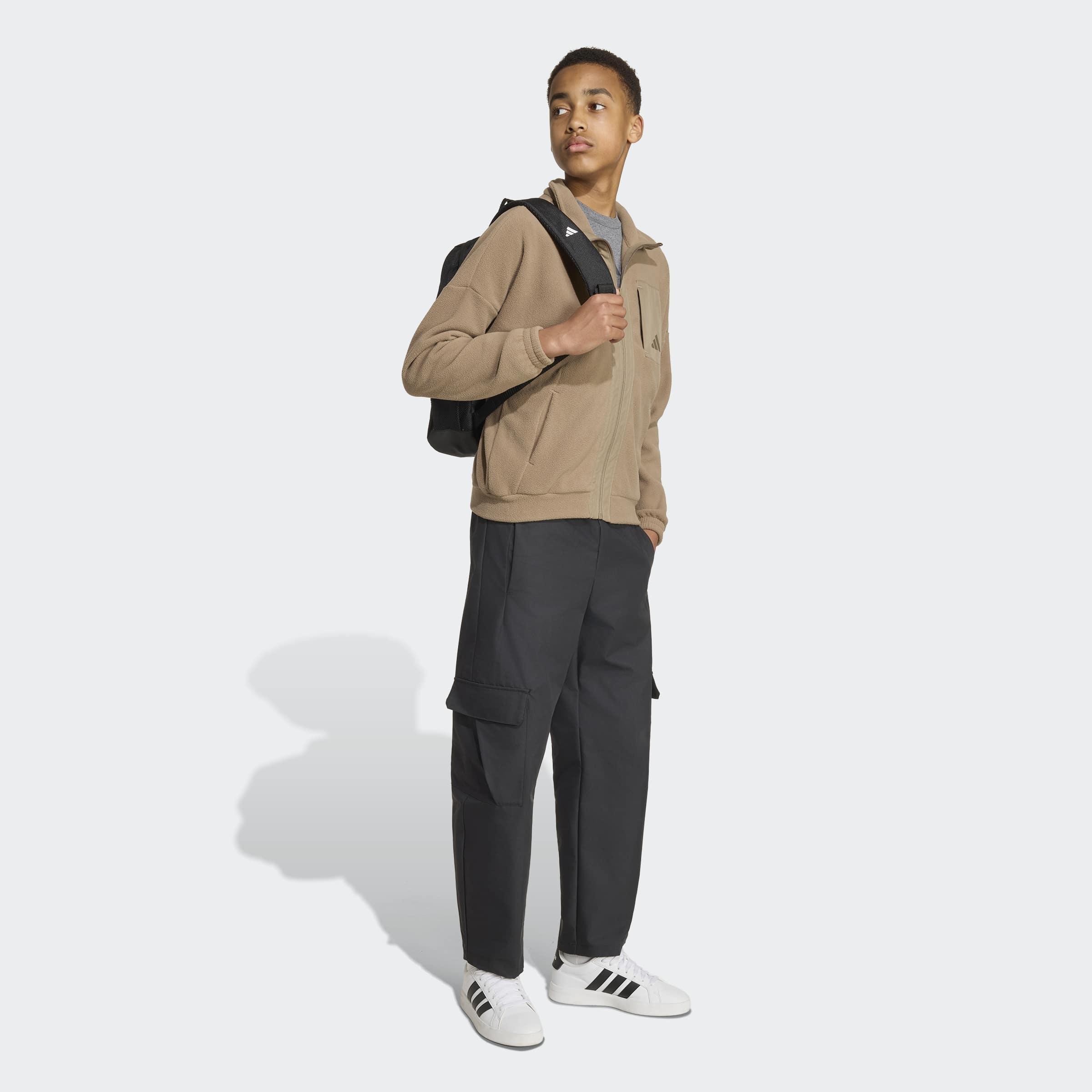 Kids Unisex Future Icons Barrel-Shaped Cargo Longer Length Trousers, Black, A701_ONE, large image number 5