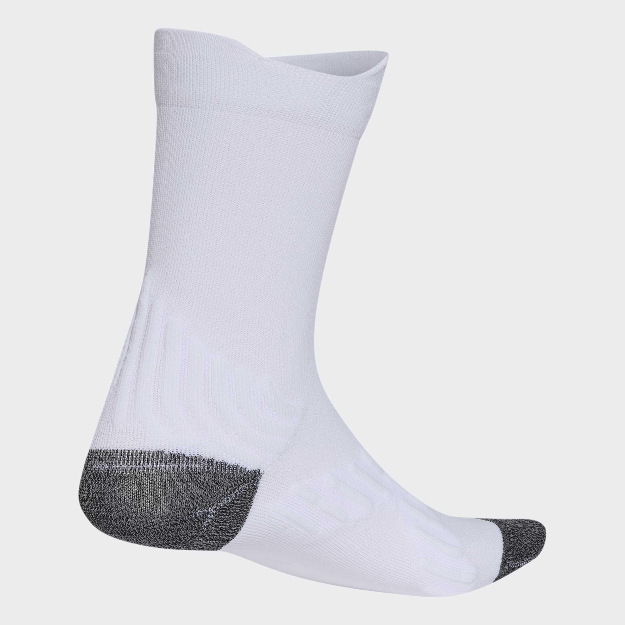 Unisex Running Comfy Crew Sock, White