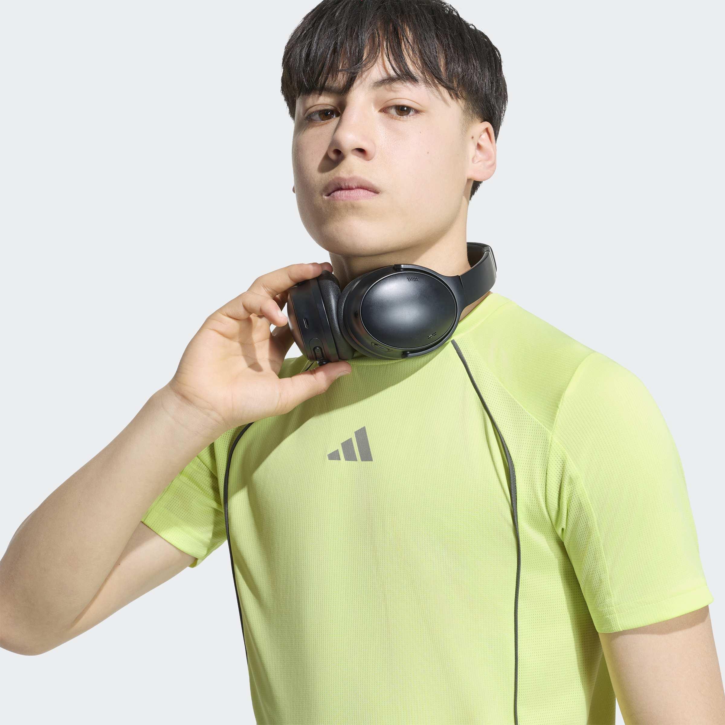 Kids Unisex Tech Apparel Climacool T-Shirt, Yellow, A701_ONE, large image number 2