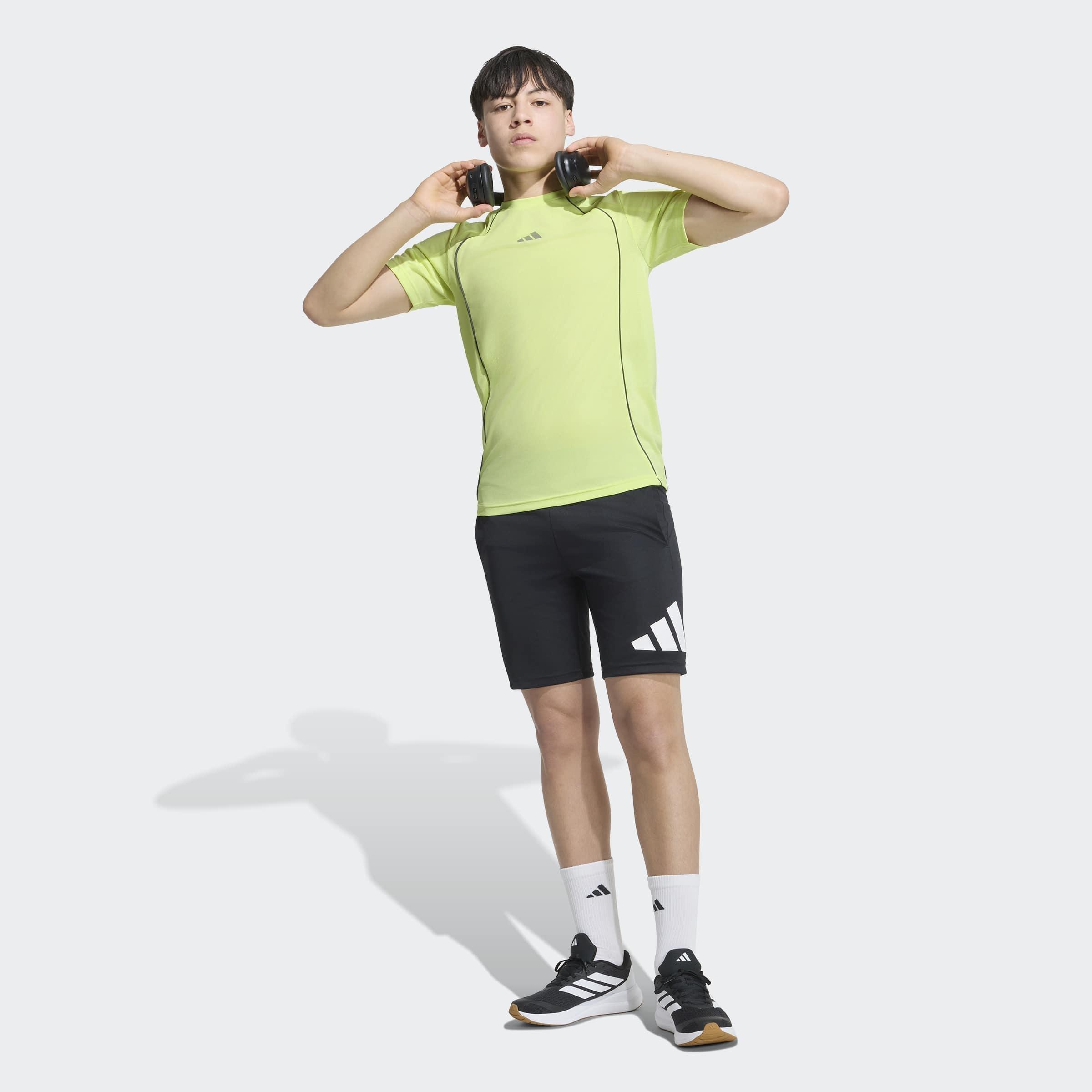 Kids Unisex Tech Apparel Climacool T-Shirt, Yellow, A701_ONE, large image number 5