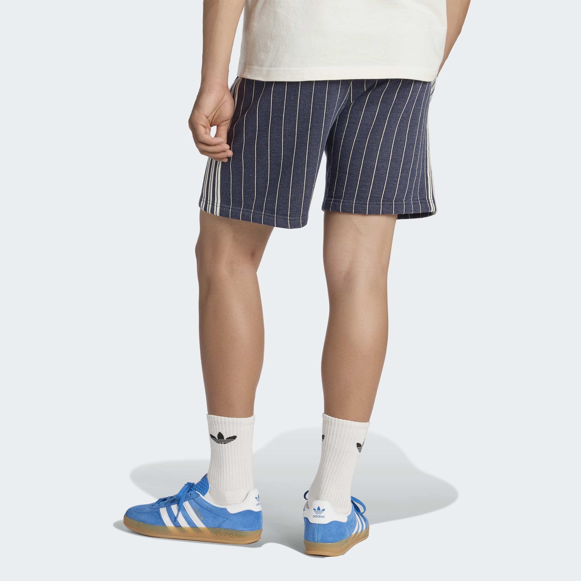 Pinstripes Shorts, Blue