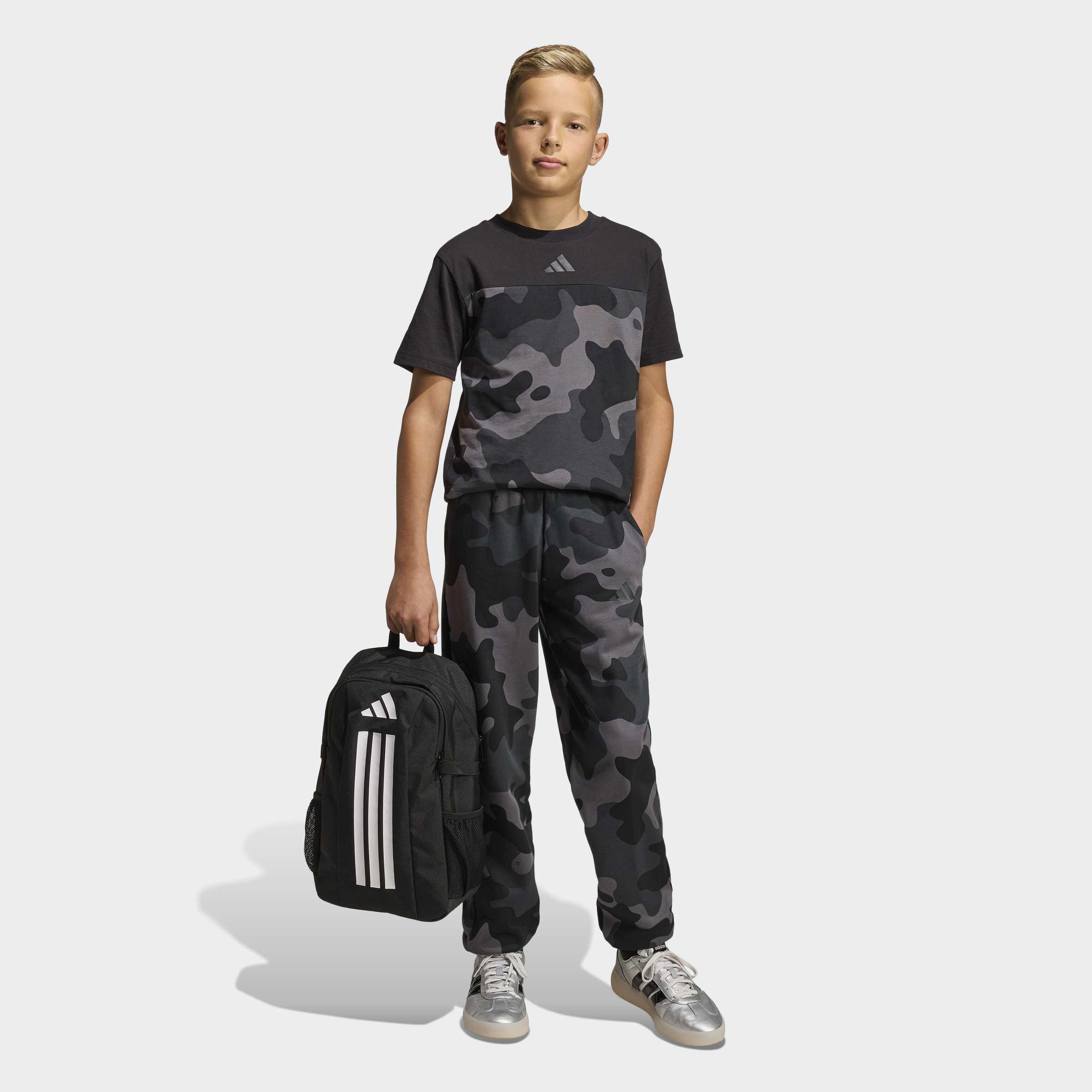 Kids Unisex Seasonal Essentials Camo Cotton T-Shirt, Black, A701_ONE, large image number 5