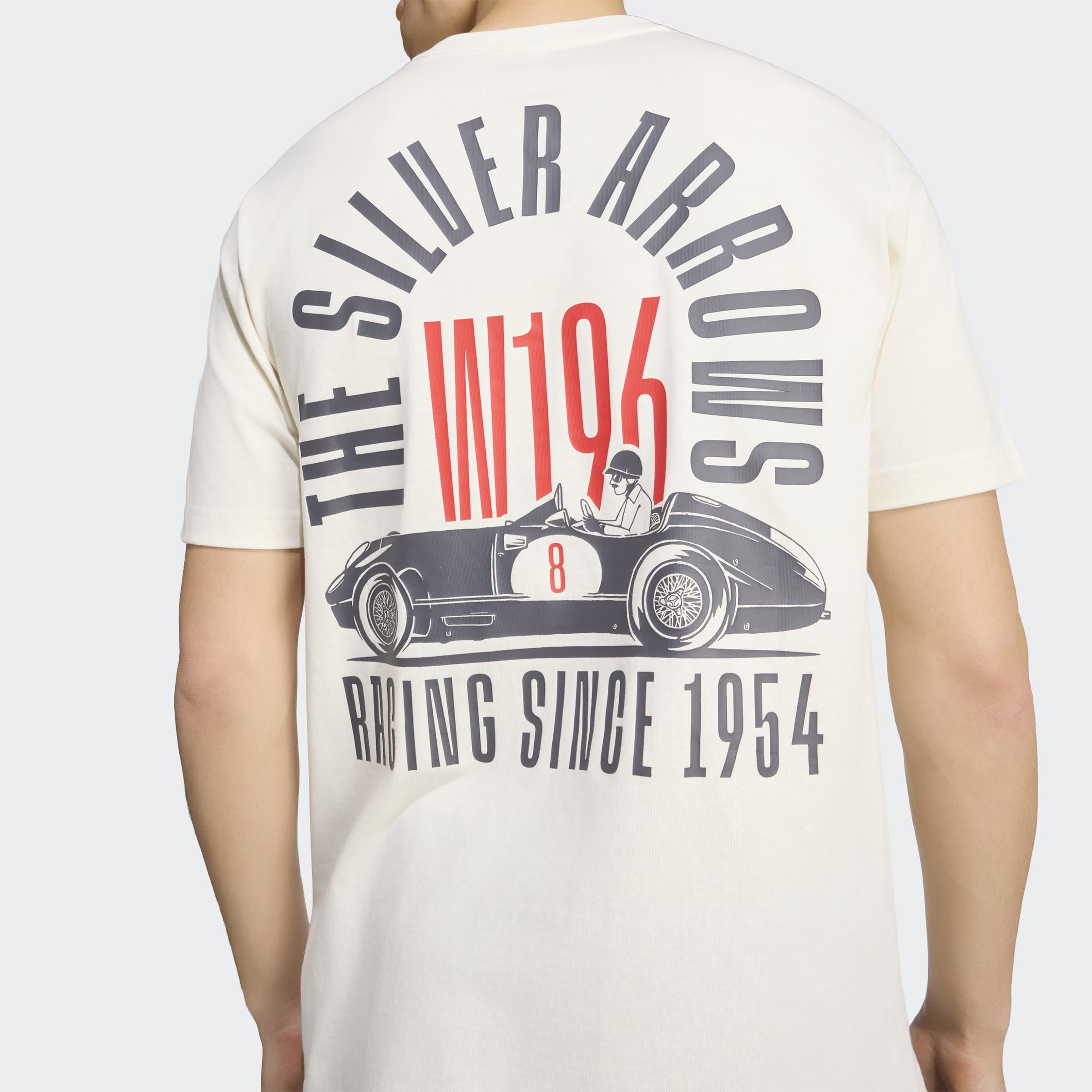 Mercedes - AMG Petronas Formula 1 Team Silver Arrows 1955 Graphic T-Shirt, White, A701_ONE, large image number 3