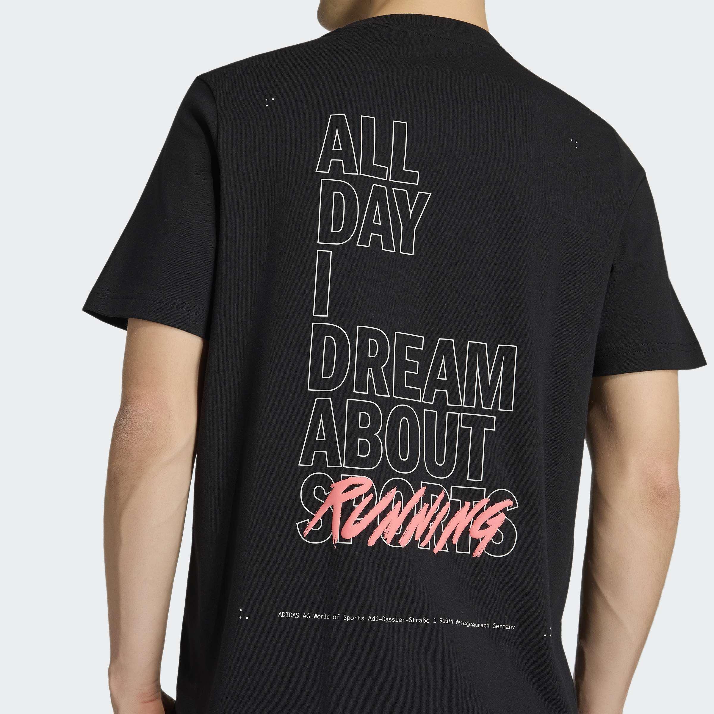 Running Slogan Graphic T-Shirt, Black, A701_ONE, large image number 2