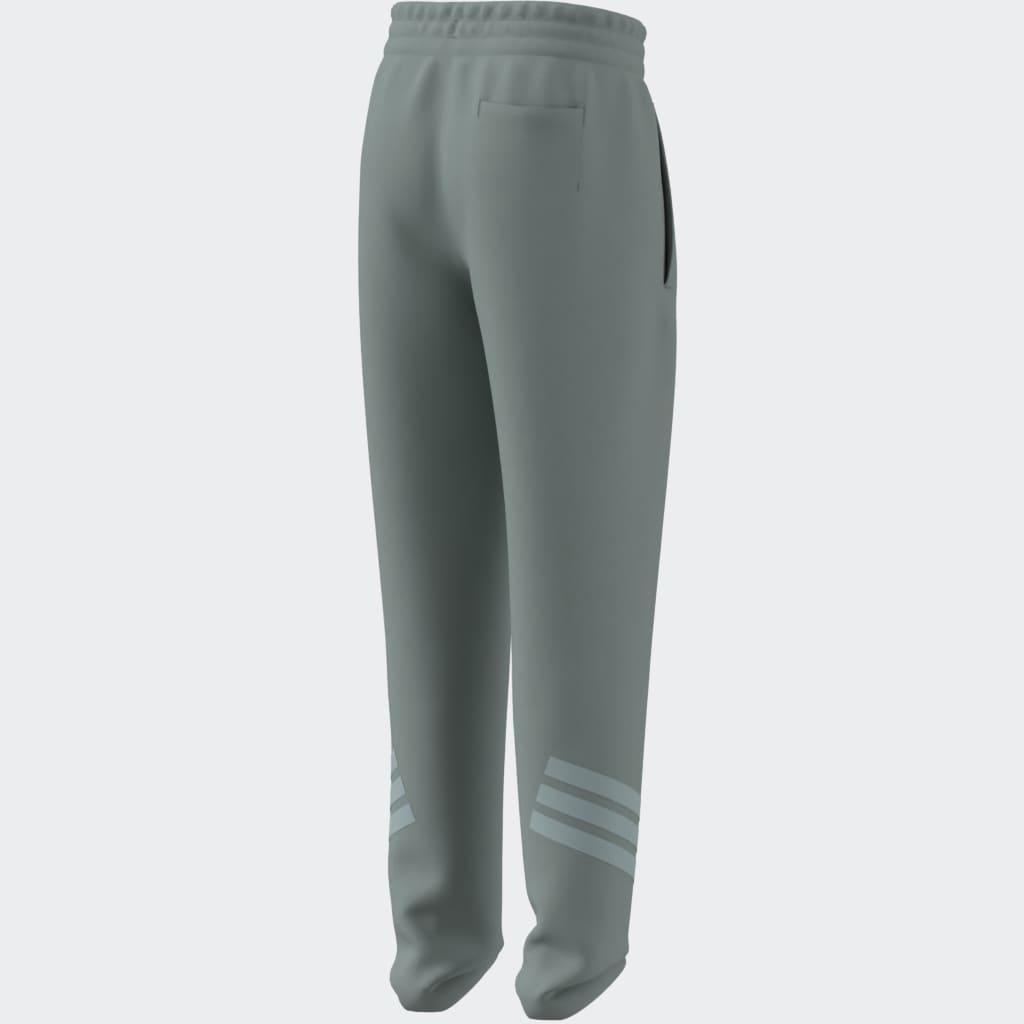 Kids Unisex Future Icons 3-Stripes Cuffed Tracksuit Bottoms, Green, A701_ONE, large image number 4