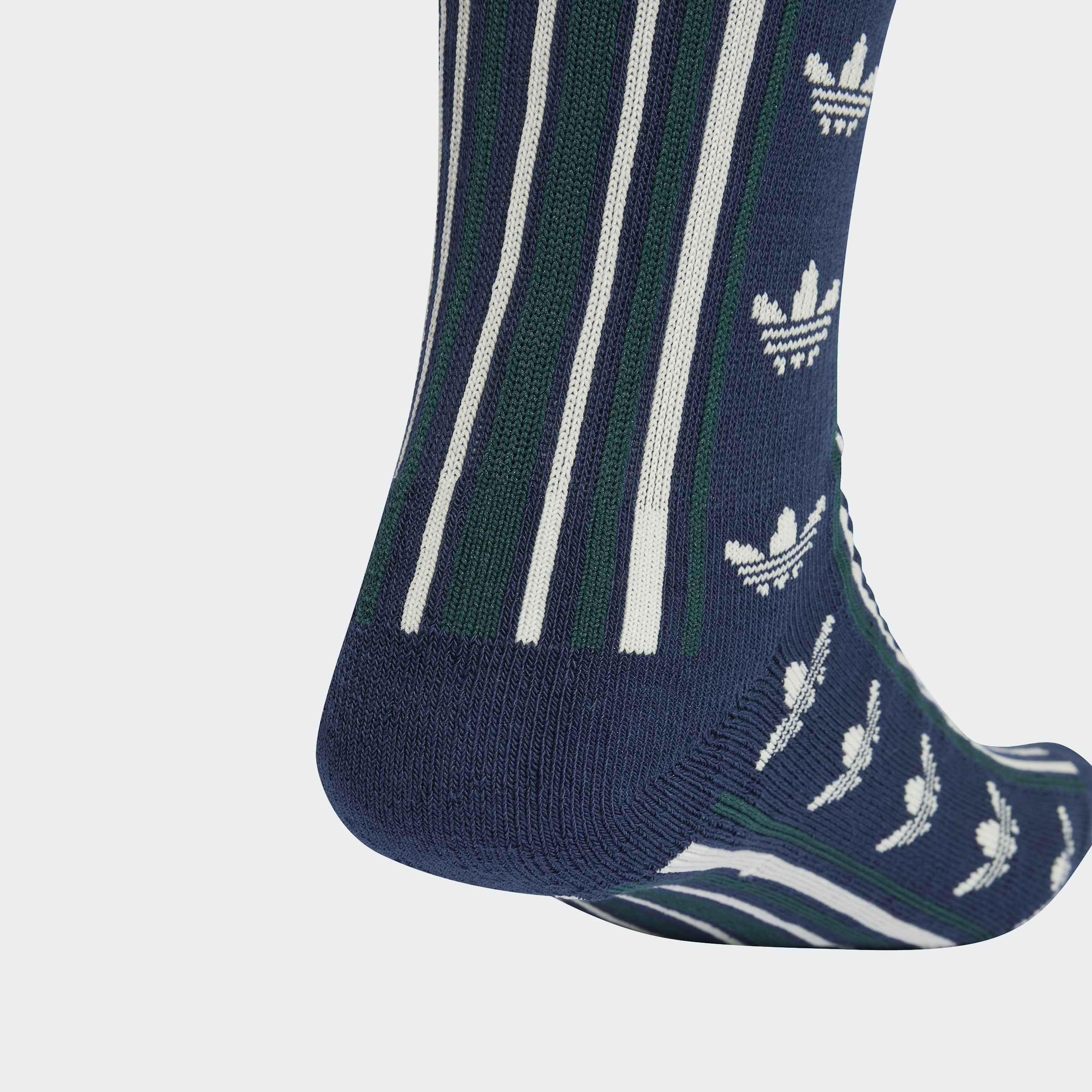 Unisex Adidas Originals Crew Socks 2 Pairs In Gift Box, Blue, A701_ONE, large image number 1