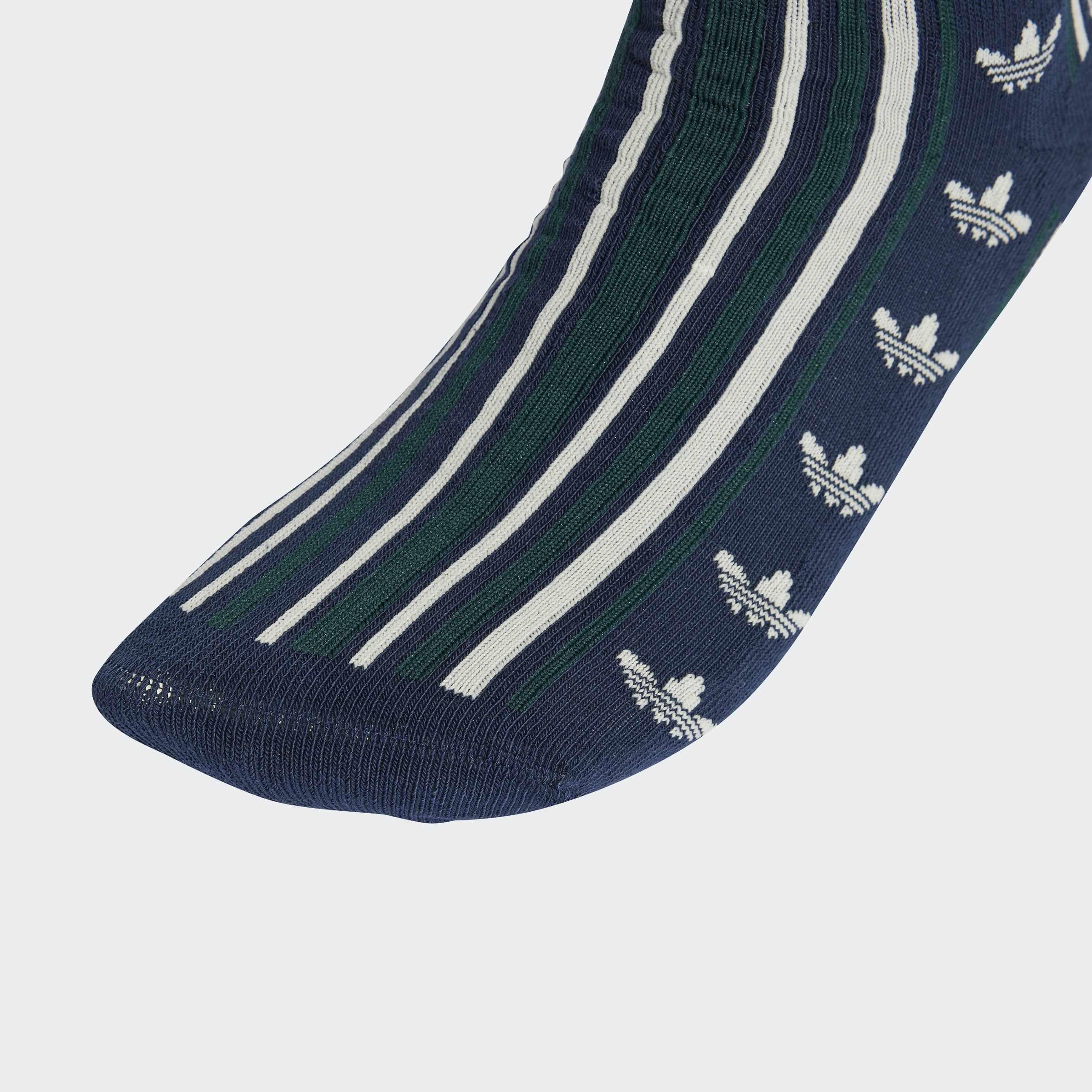 Unisex Adidas Originals Crew Socks 2 Pairs In Gift Box, Blue, A701_ONE, large image number 2