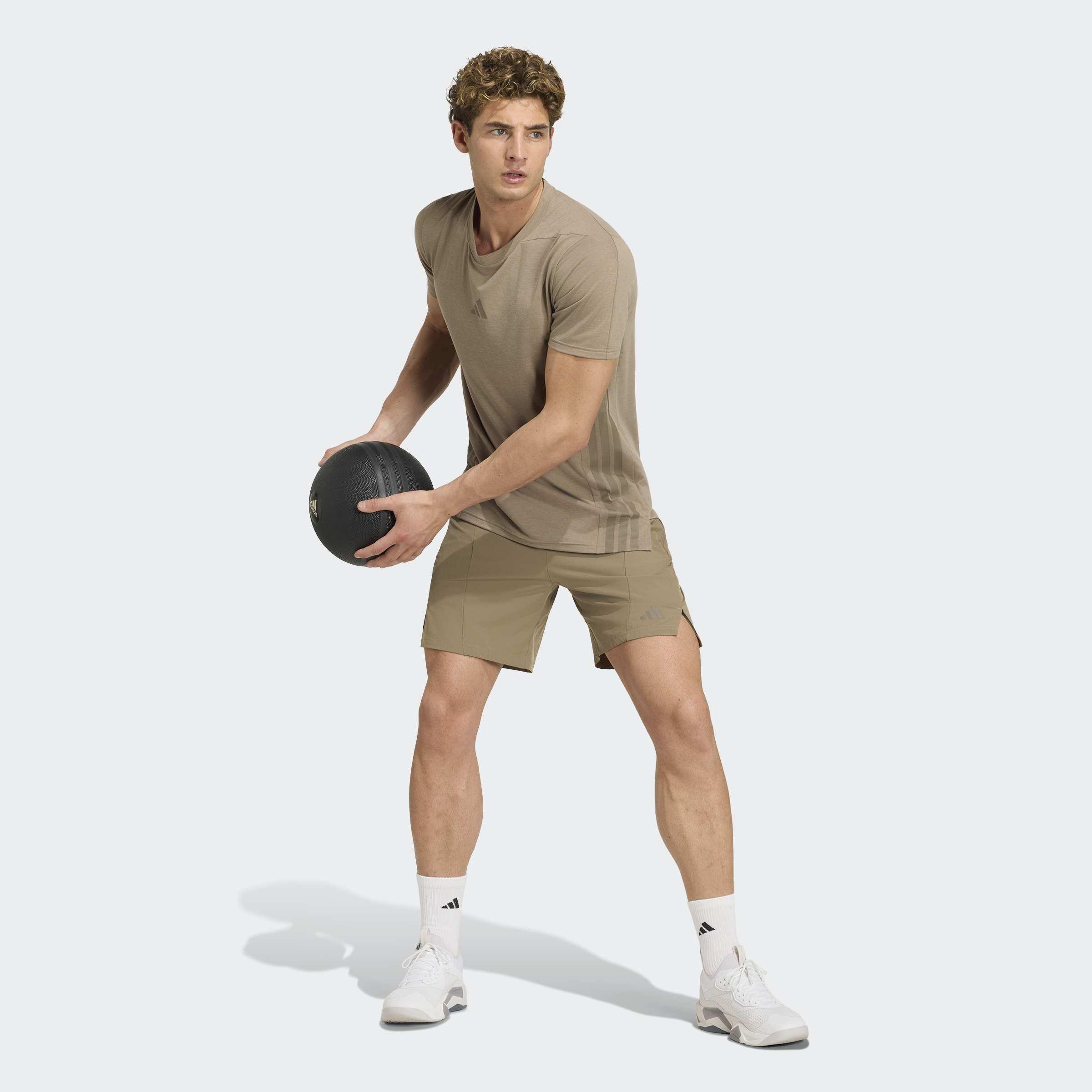 Designed for Training Workout Shorts, Beige, A701_ONE, large image number 5
