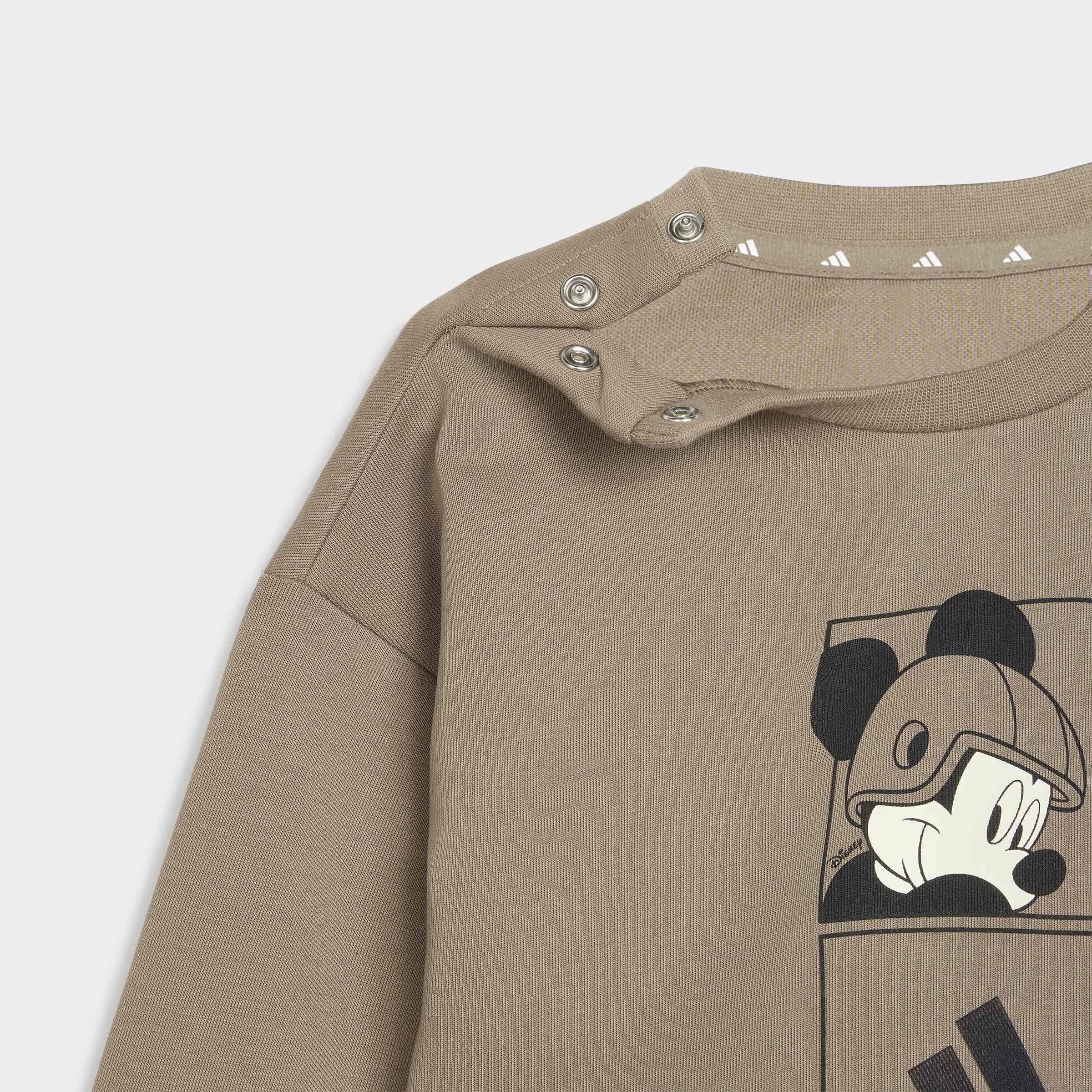 Kids Unisex adidas Disney Mickey Mouse Jogger, Beige, A701_ONE, large image number 4