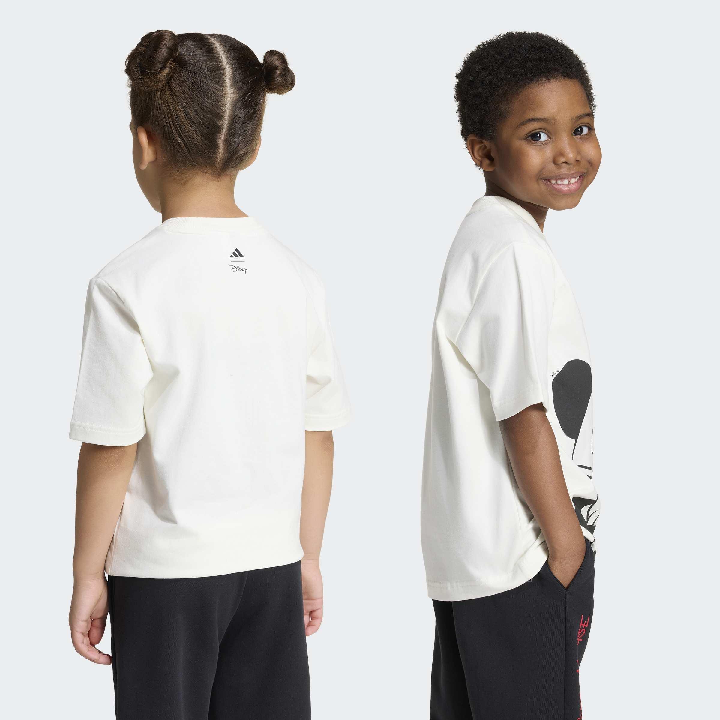Kids Unisex adidas Disney Mickey Mouse T-Shirt, White, A701_ONE, large image number 2