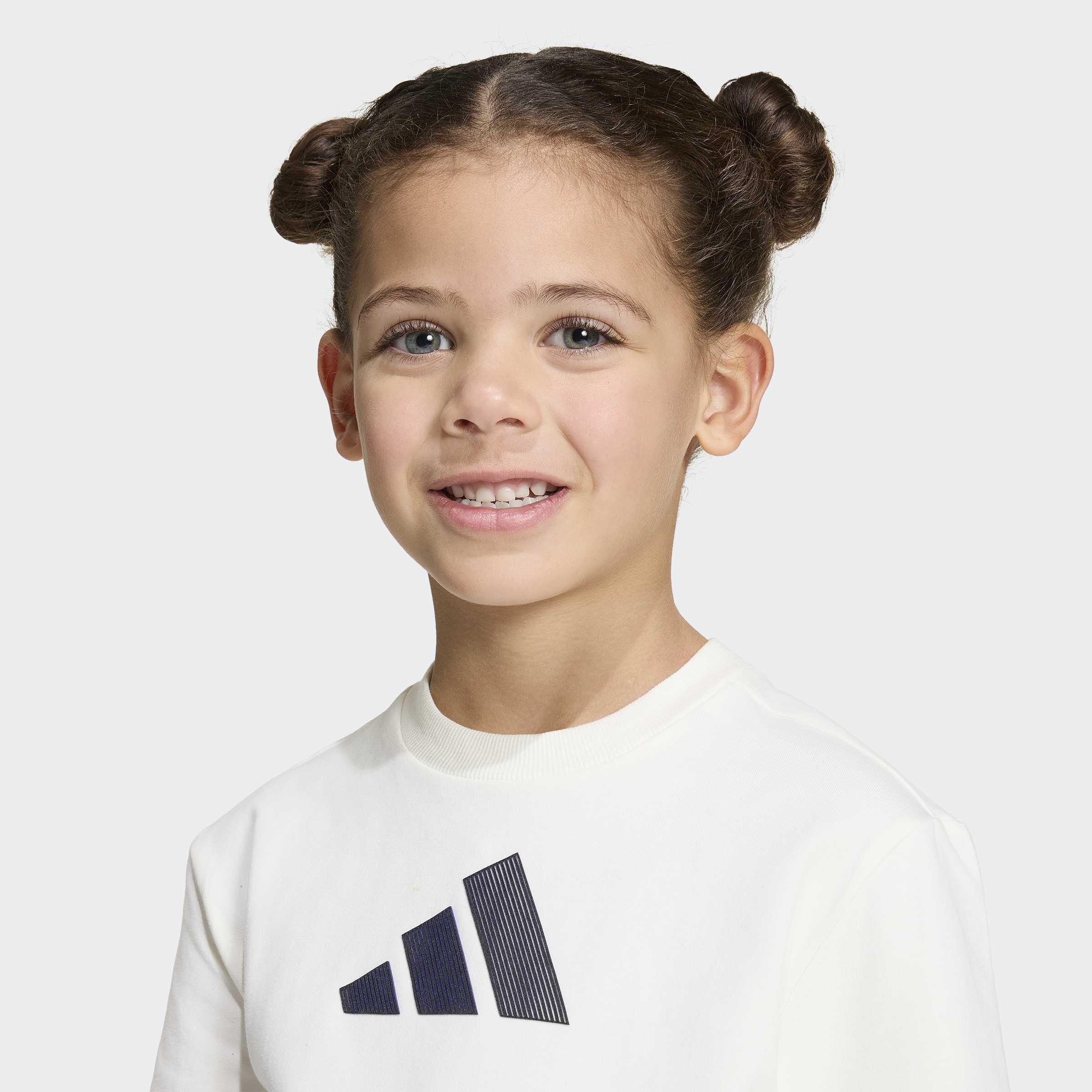 Kids Unisex adidas Disney Mickey Mouse T-Shirt, White, A701_ONE, large image number 3