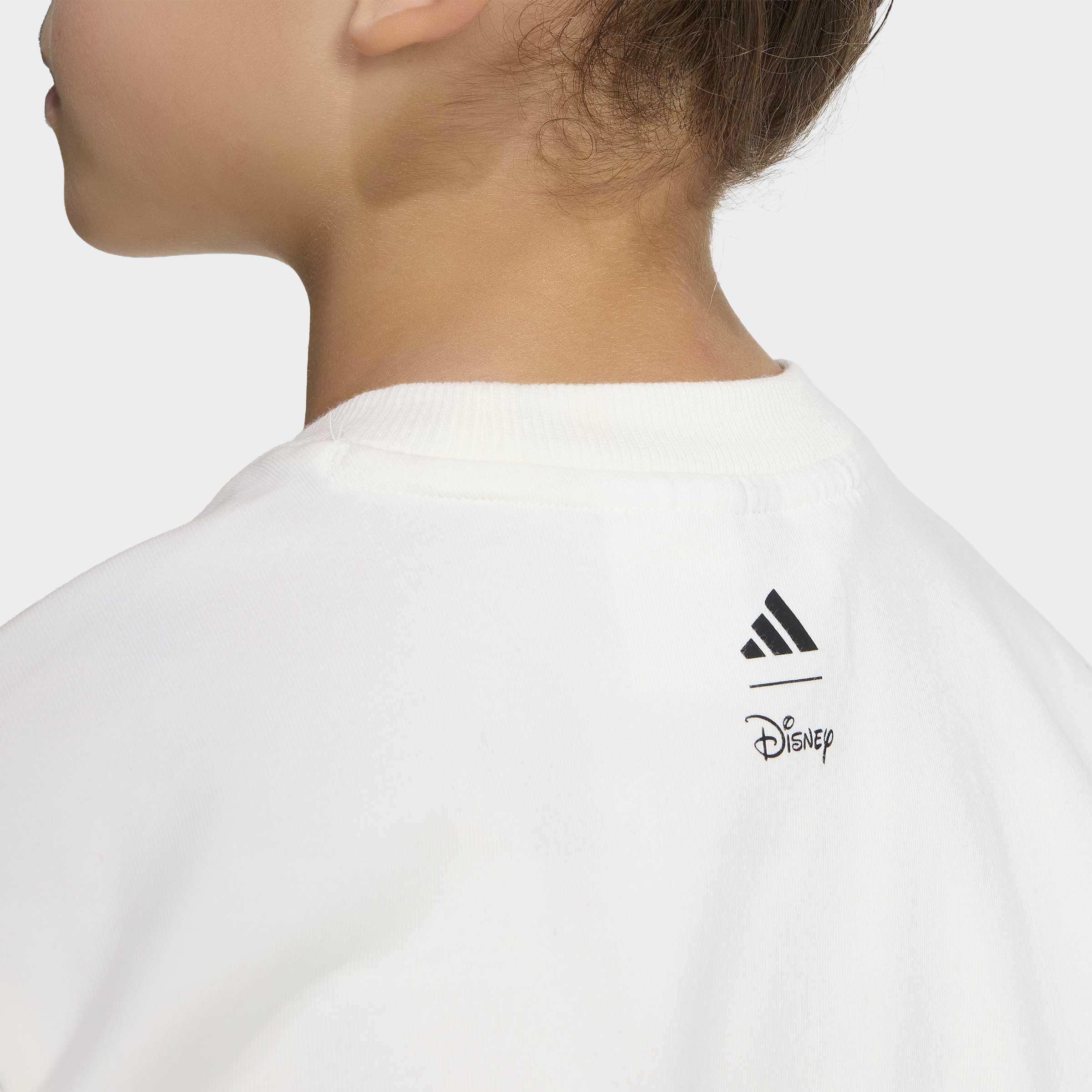 Kids Unisex adidas Disney Mickey Mouse T-Shirt, White, A701_ONE, large image number 4