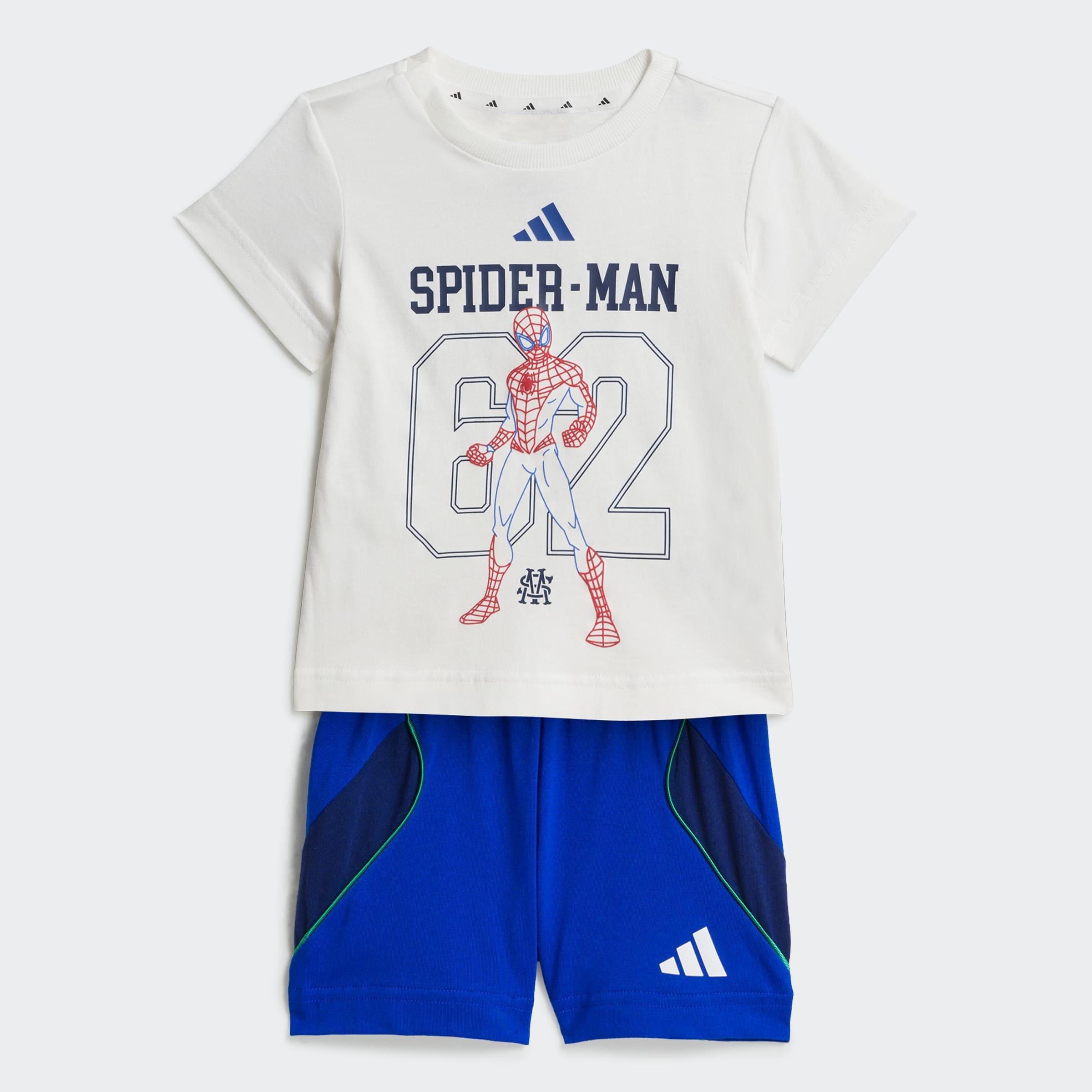 Kids Unisex adidas Marvel Spider-Man T-Shirt Set, White