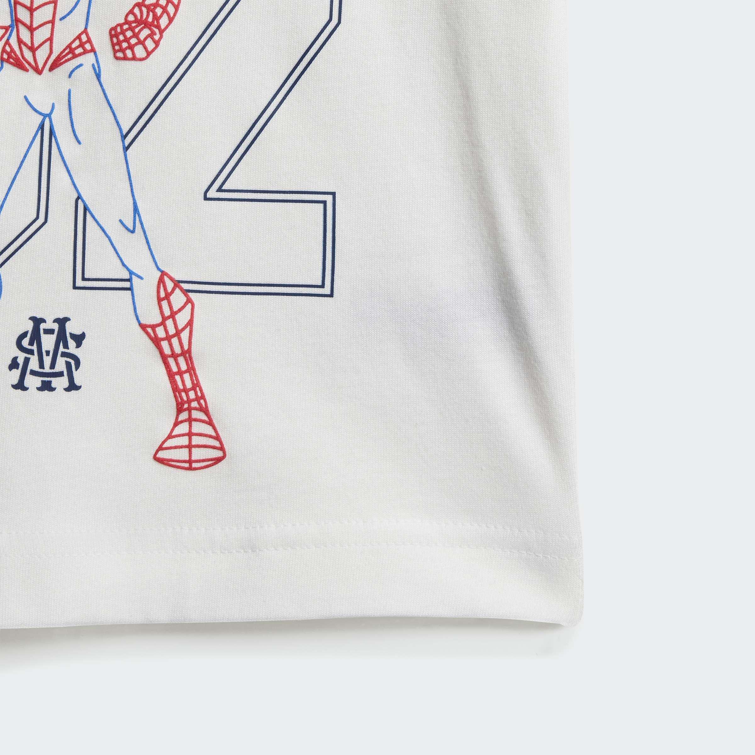 Kids Unisex adidas Marvel Spider-Man T-Shirt Set, White, A701_ONE, large image number 4