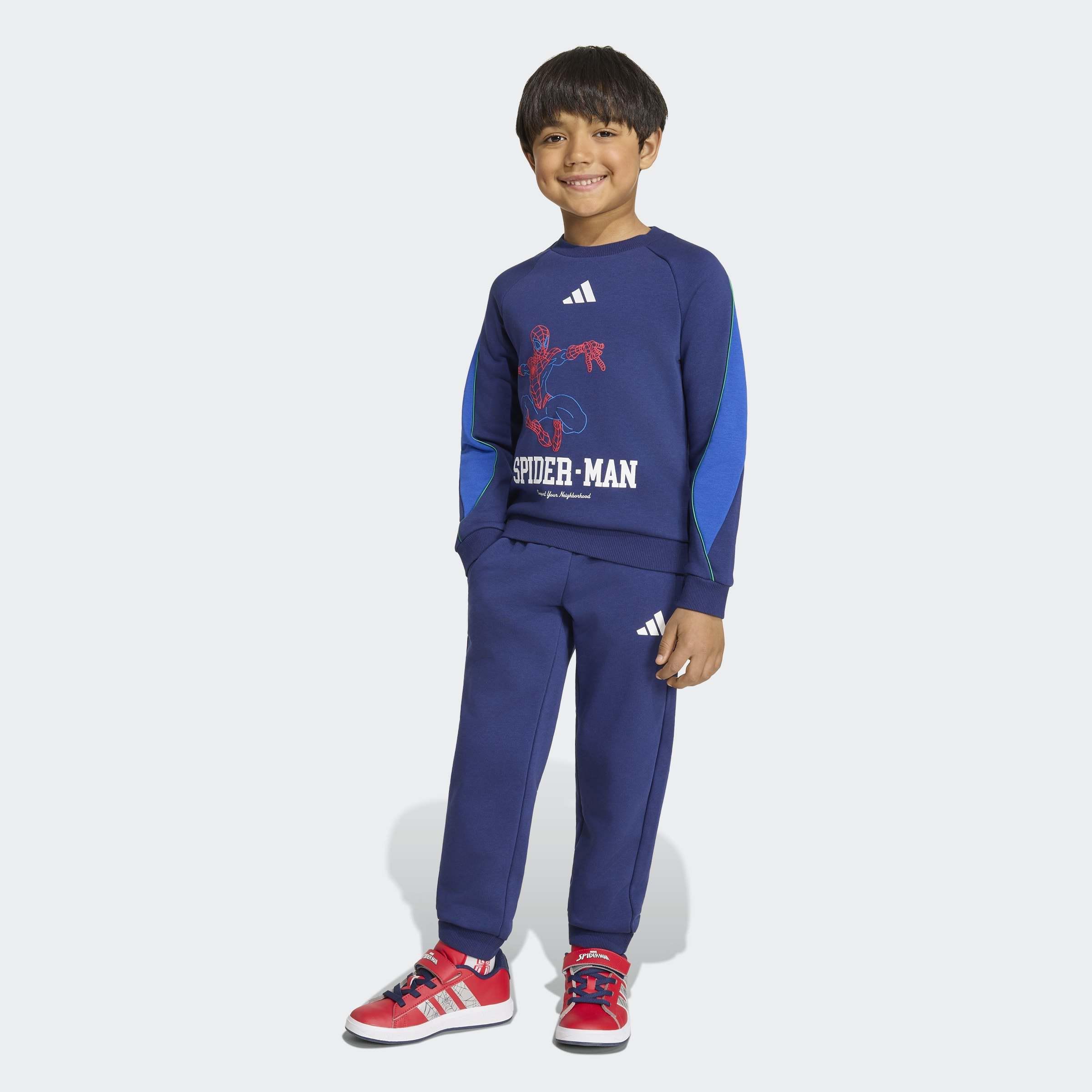 Kids Unisex adidas Marvel Spider-Man Jogger, Blue, A701_ONE, large image number 4