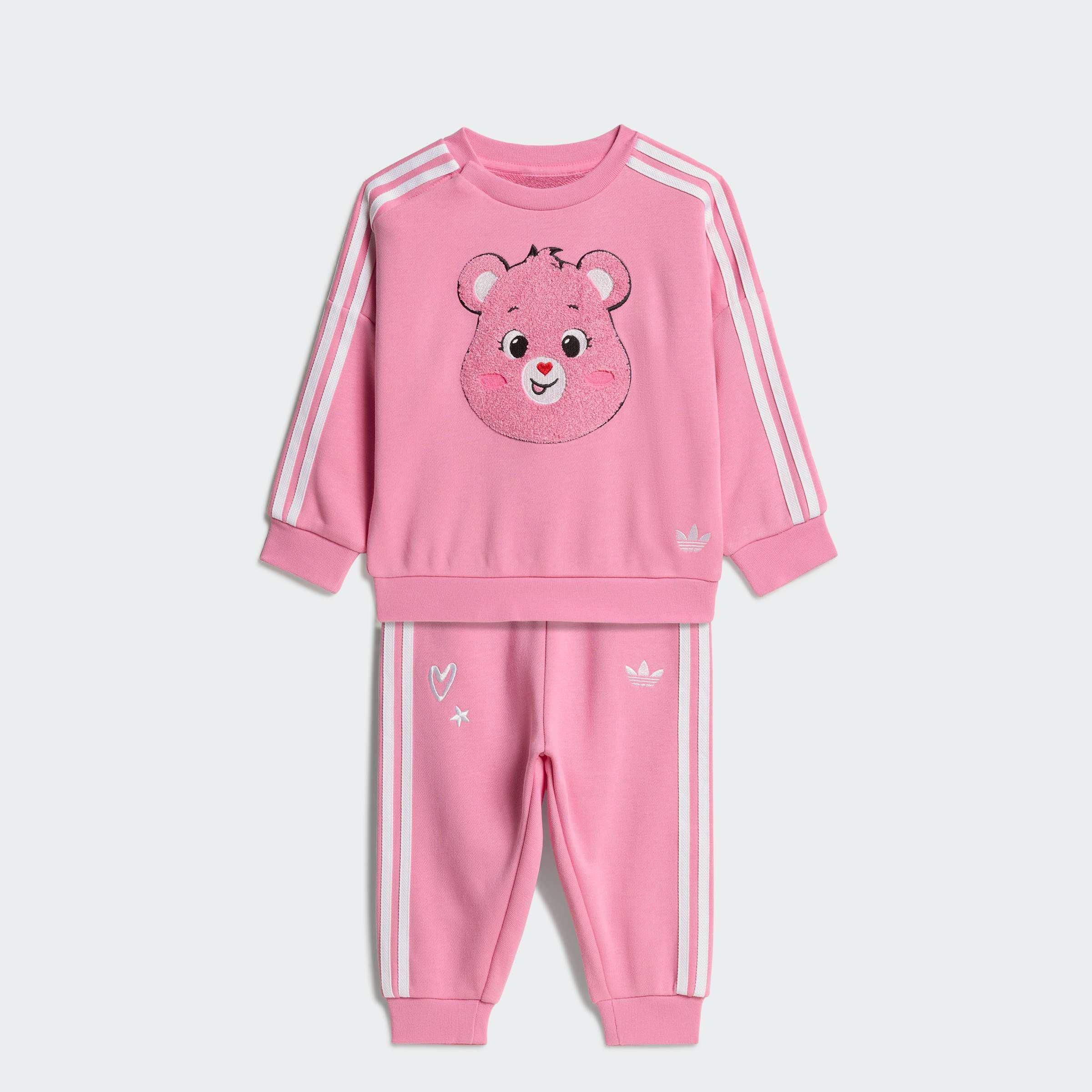 Kids Adidas Care Bears Loose Crew Set, Pink