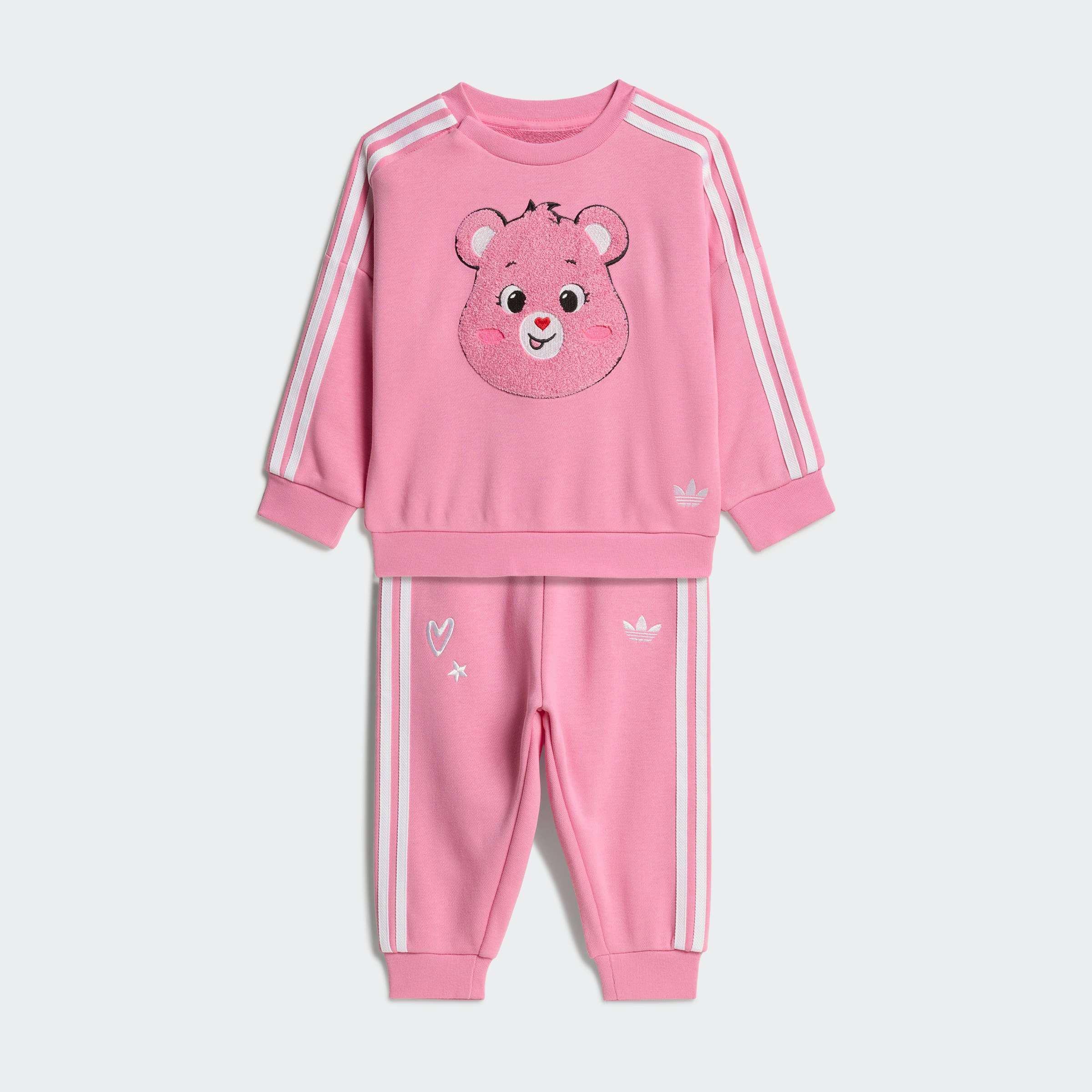Kids Adidas Care Bears Loose Crew Set, Pink