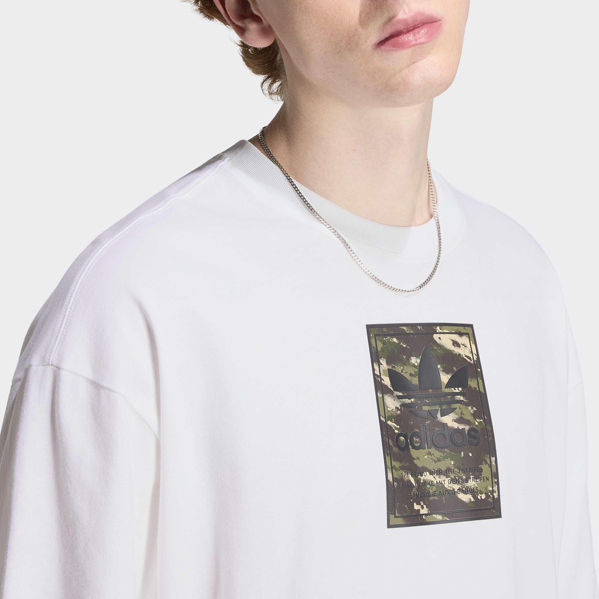 Camo T-Shirt Tongue Label T-Shirt, White, A701_ONE, large image number 2