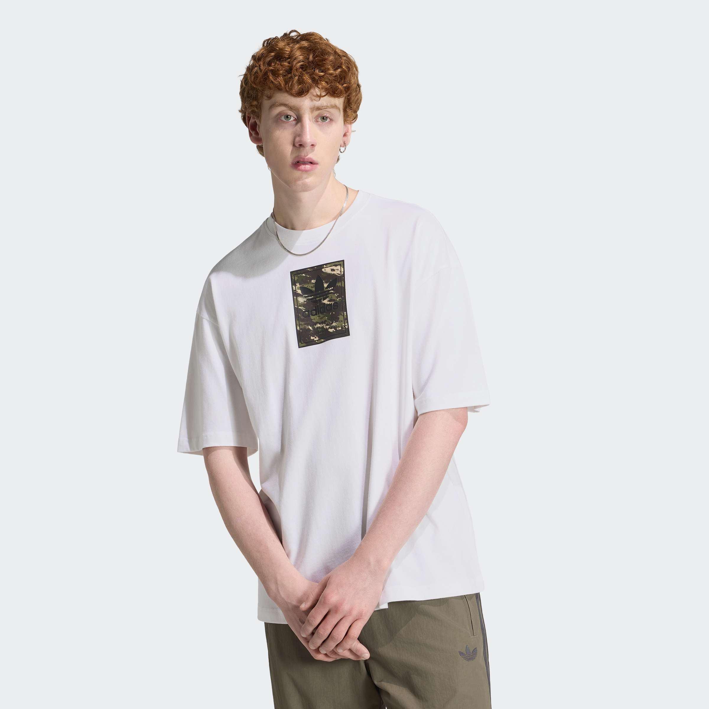 Camo T-Shirt Tongue Label T-Shirt, White, A701_ONE, large image number 5