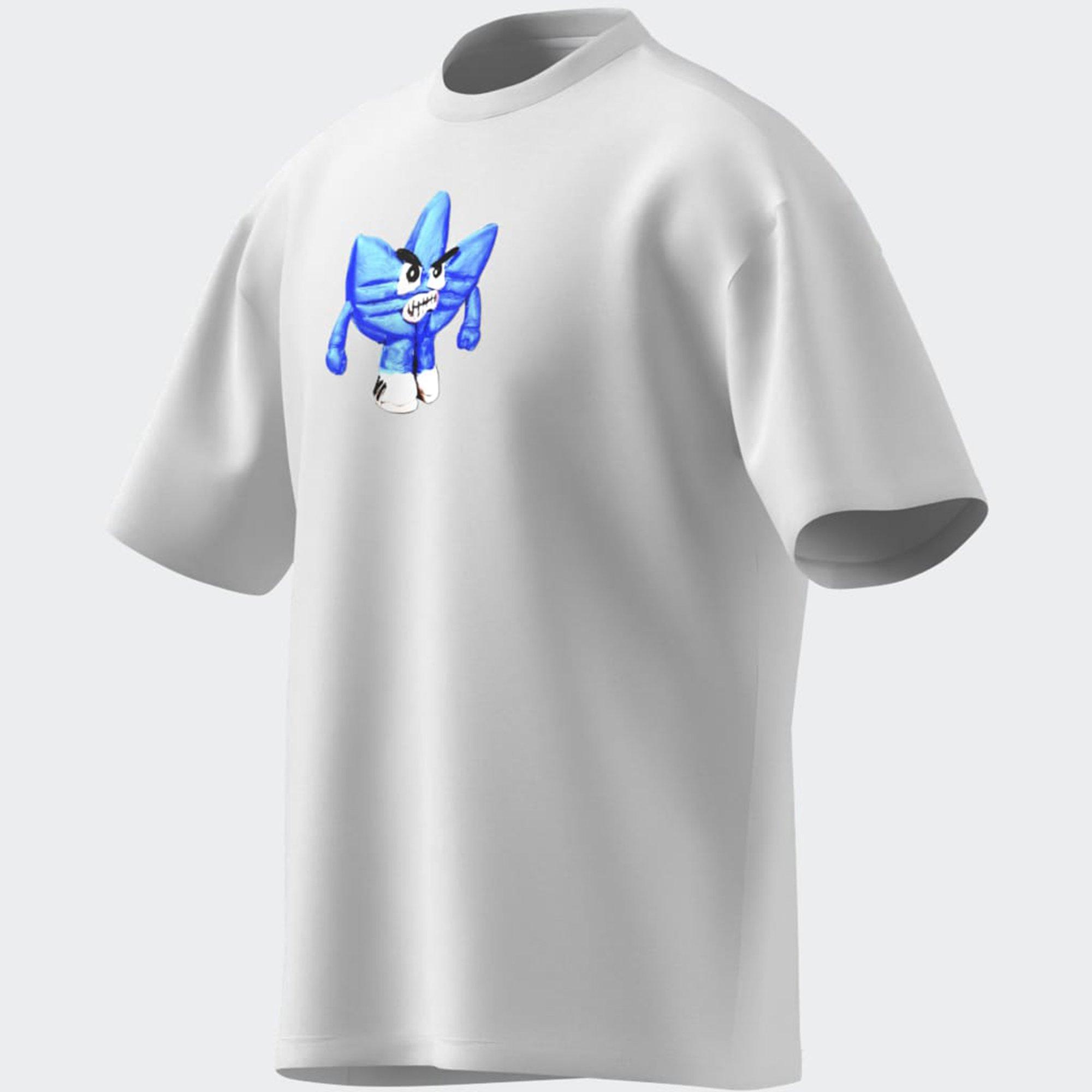 Clay Trefoil T-Shirt, White, A701_ONE, large image number 2