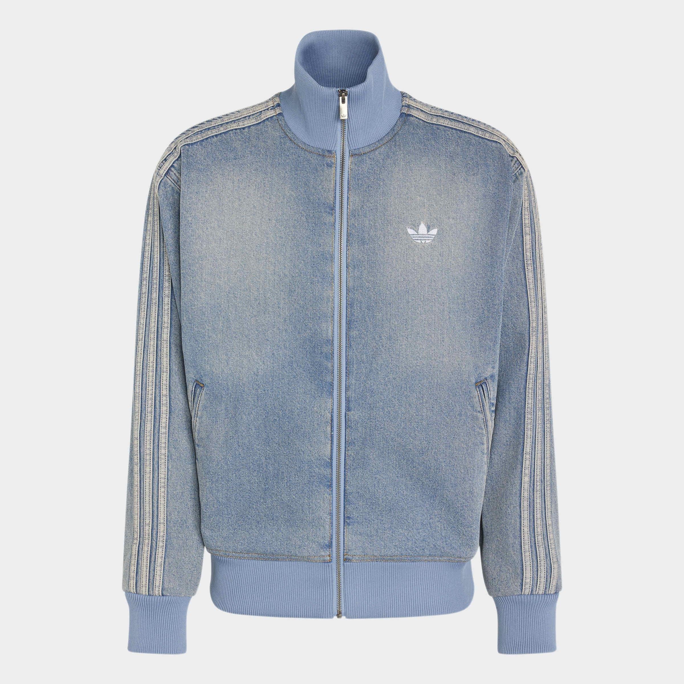 Firebird Adicolor Denim Track Top, Blue, A701_ONE, large image number 0