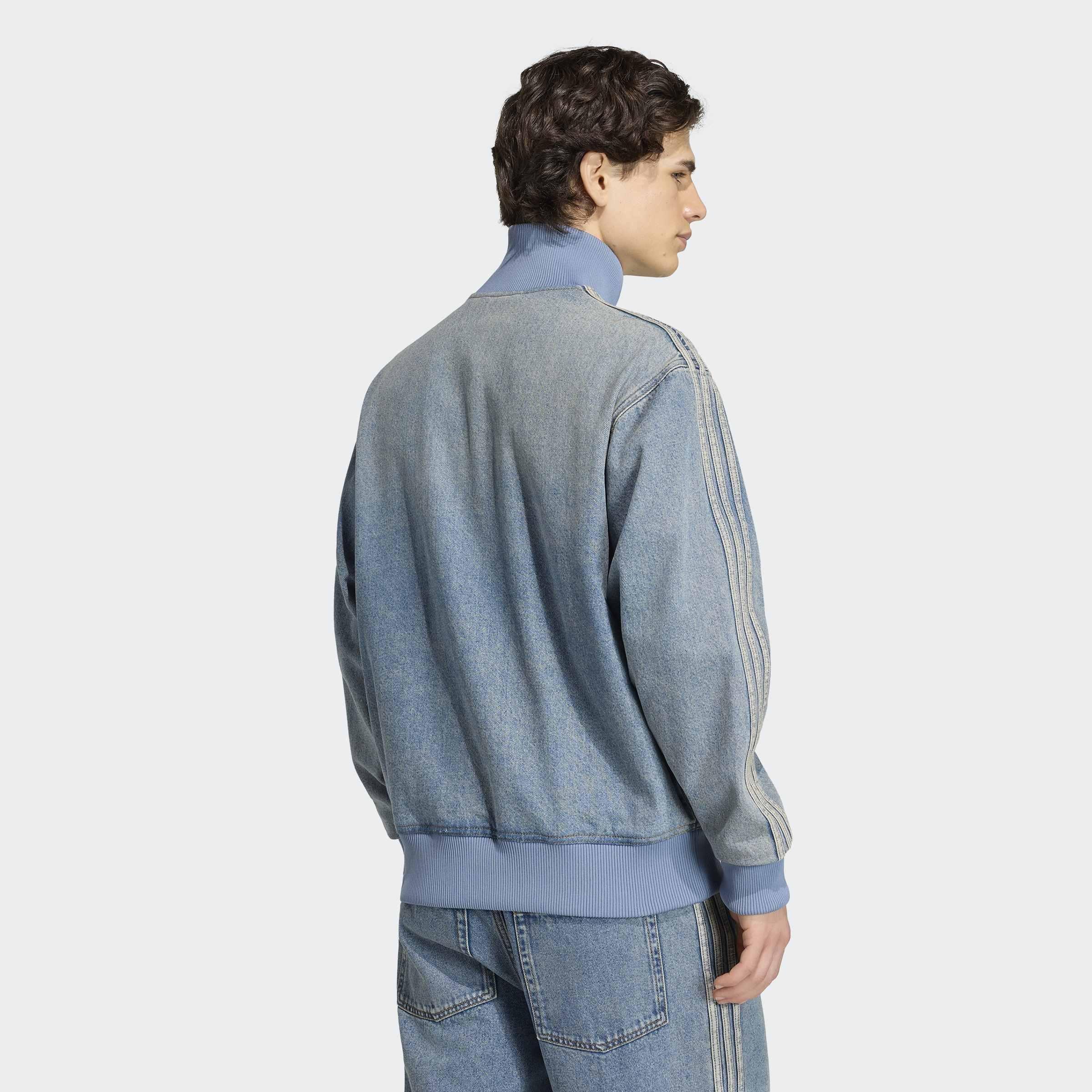 Firebird Adicolor Denim Track Top, Blue, A701_ONE, large image number 1