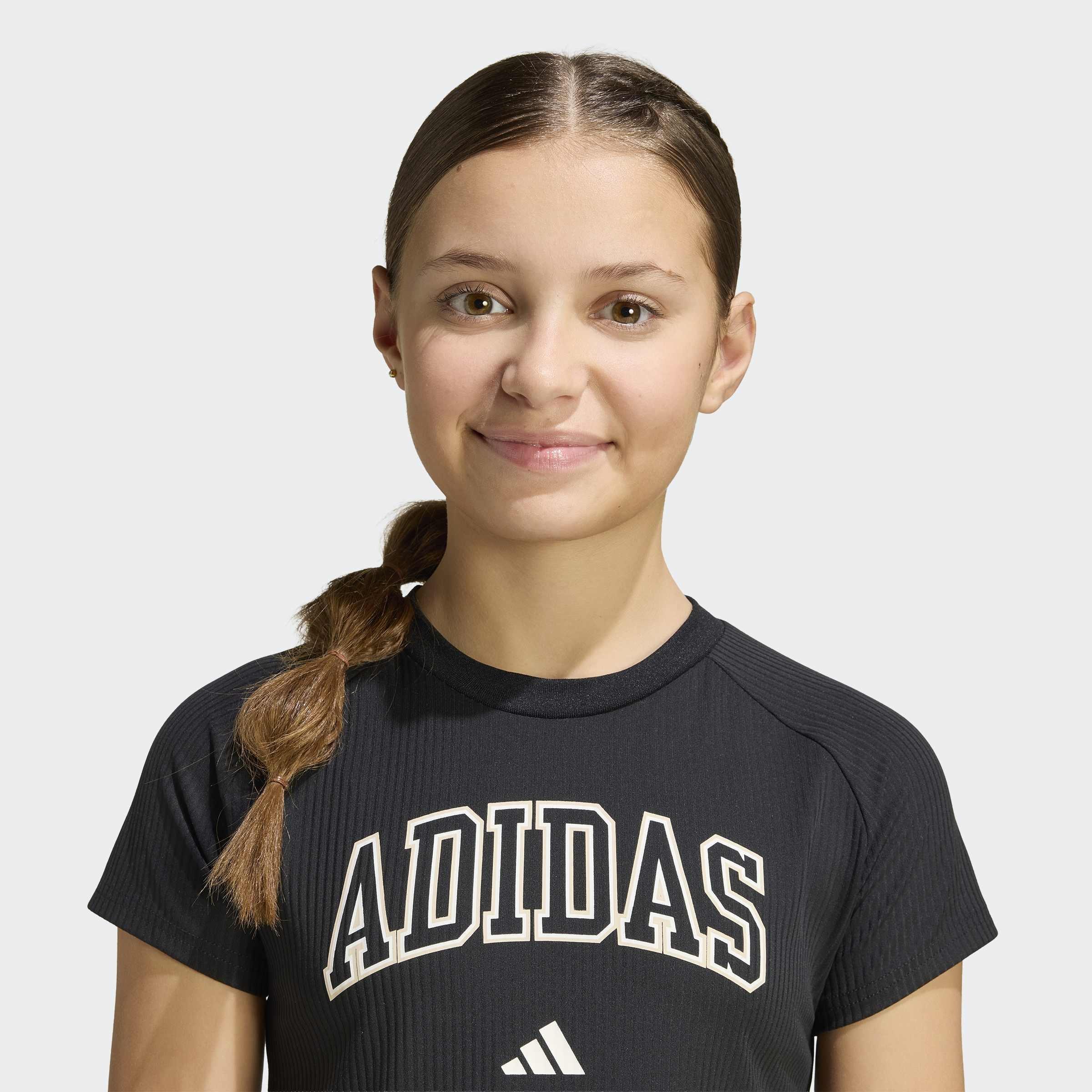 Kids Sport Seasonals Collegiate Typography T-Shirt Junior Girls, Black, A701_ONE, large image number 2