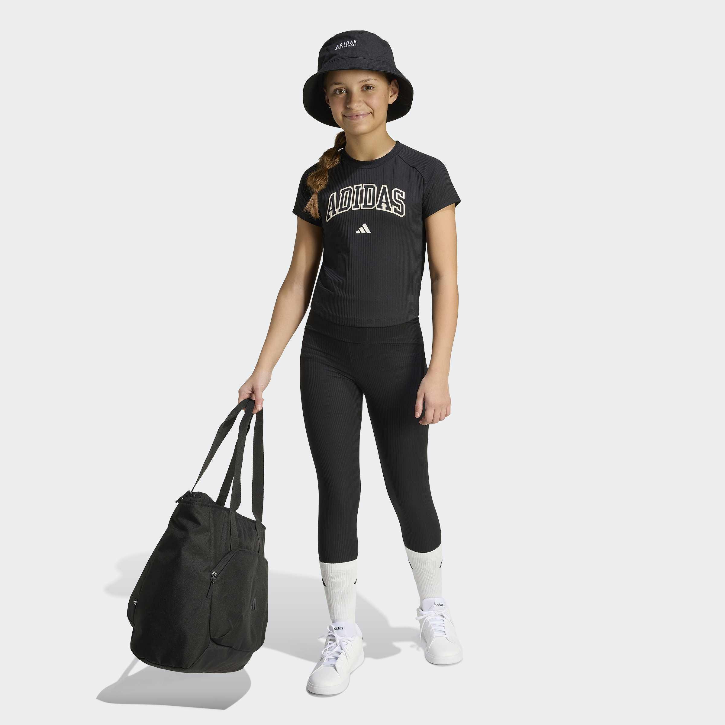 Kids Sport Seasonals Collegiate Typography T-Shirt Junior Girls, Black, A701_ONE, large image number 4
