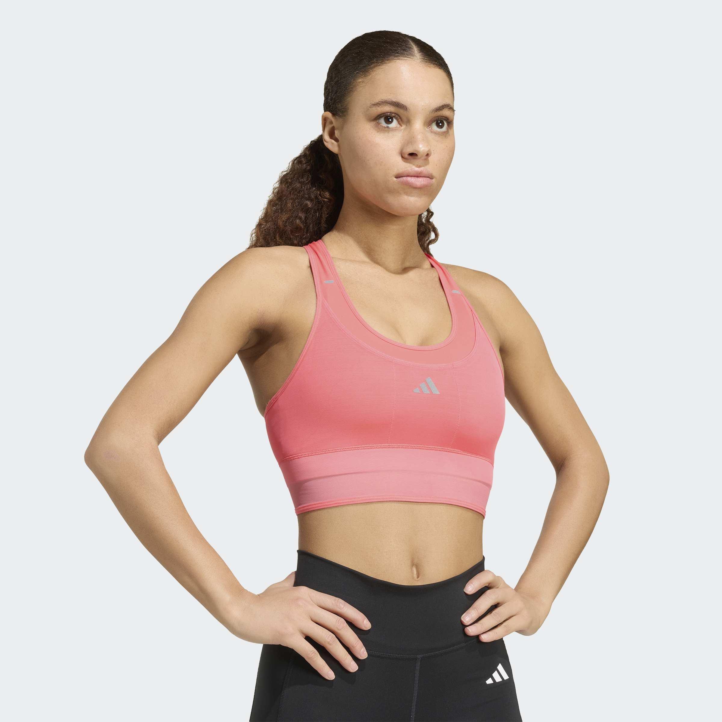 Adi365 Running CLIMACOOL Bra, Pink, A701_ONE, large image number 4