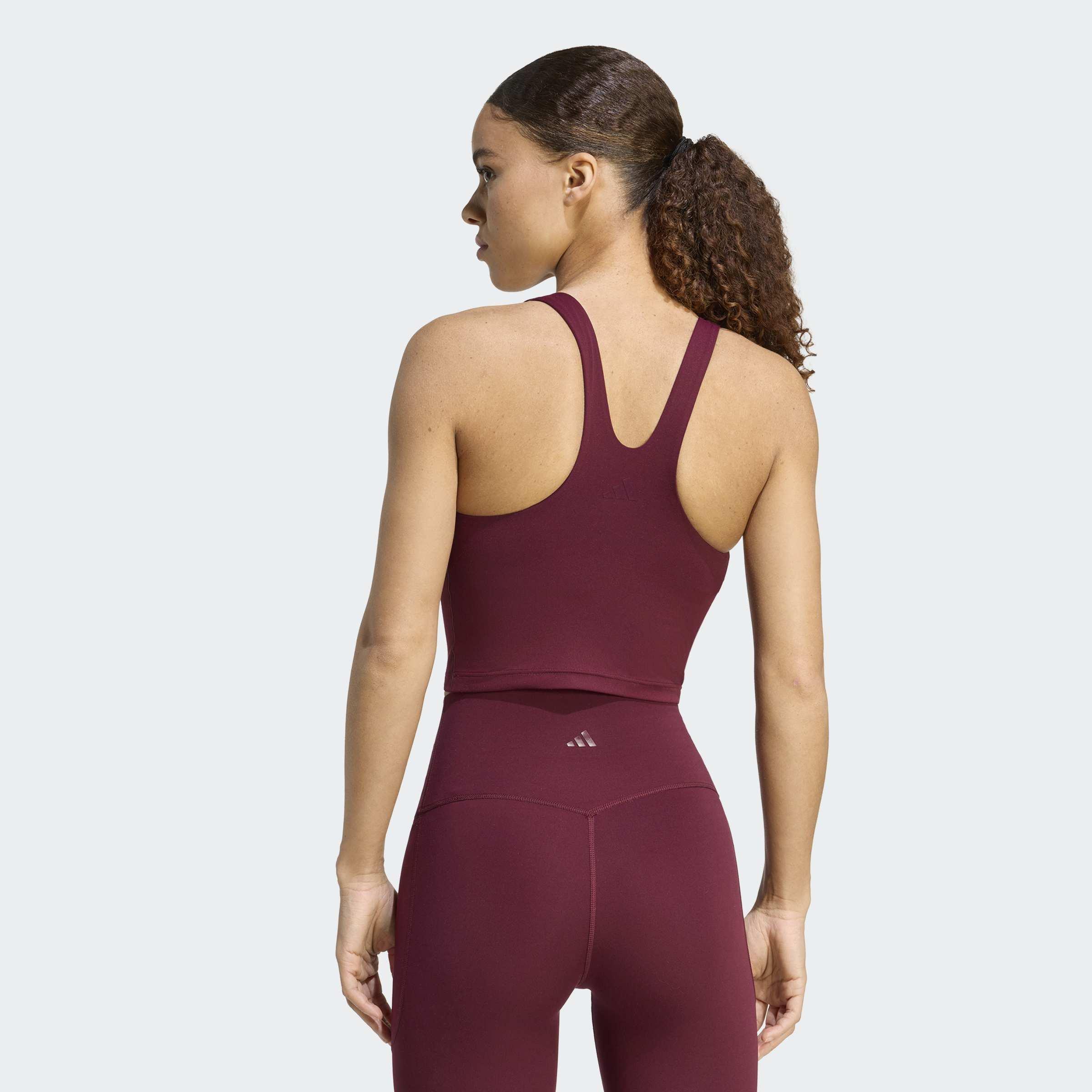 All Me Medium Support Bra Tank, Burgundy, A701_ONE, large image number 2