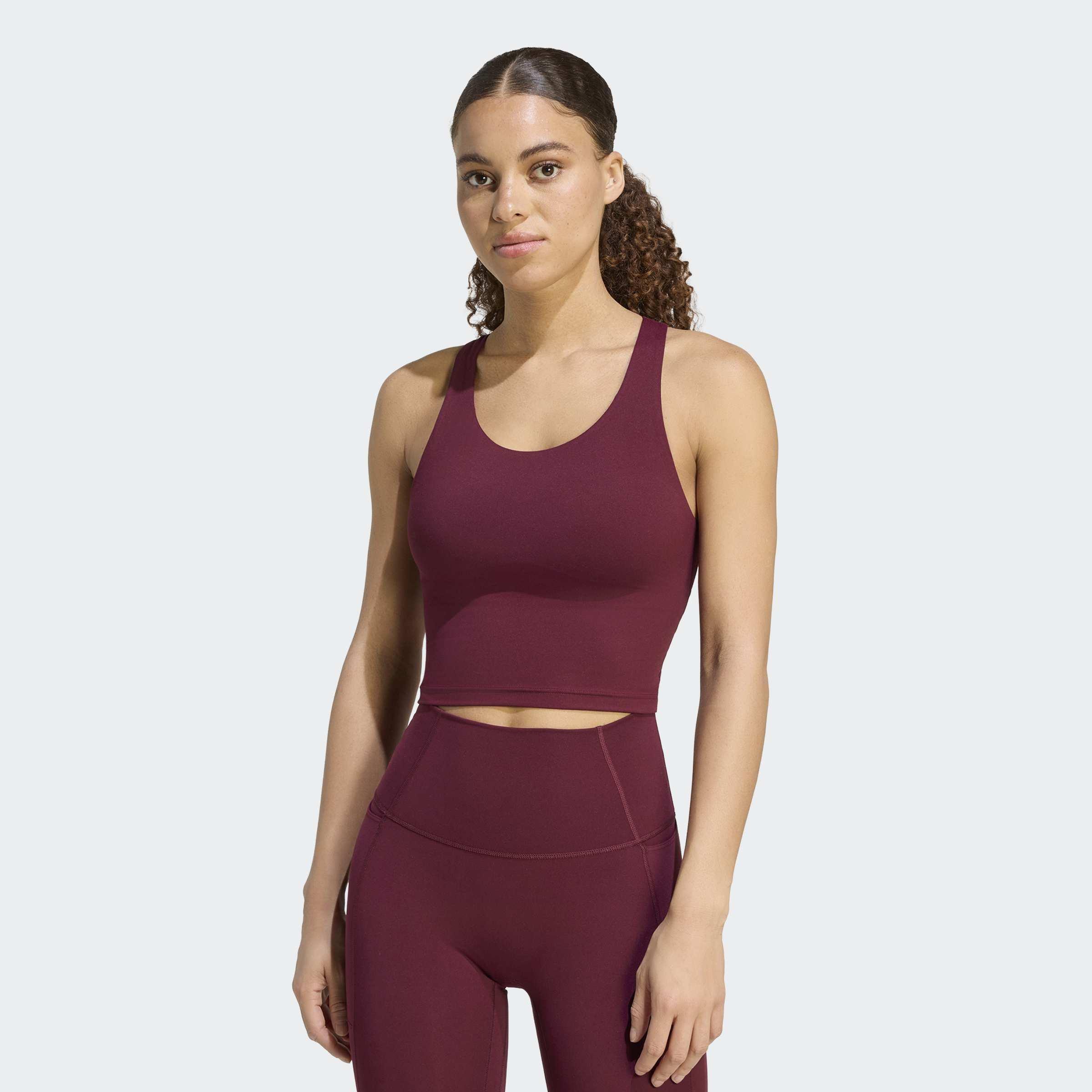 All Me Medium Support Bra Tank, Burgundy, A701_ONE, large image number 7