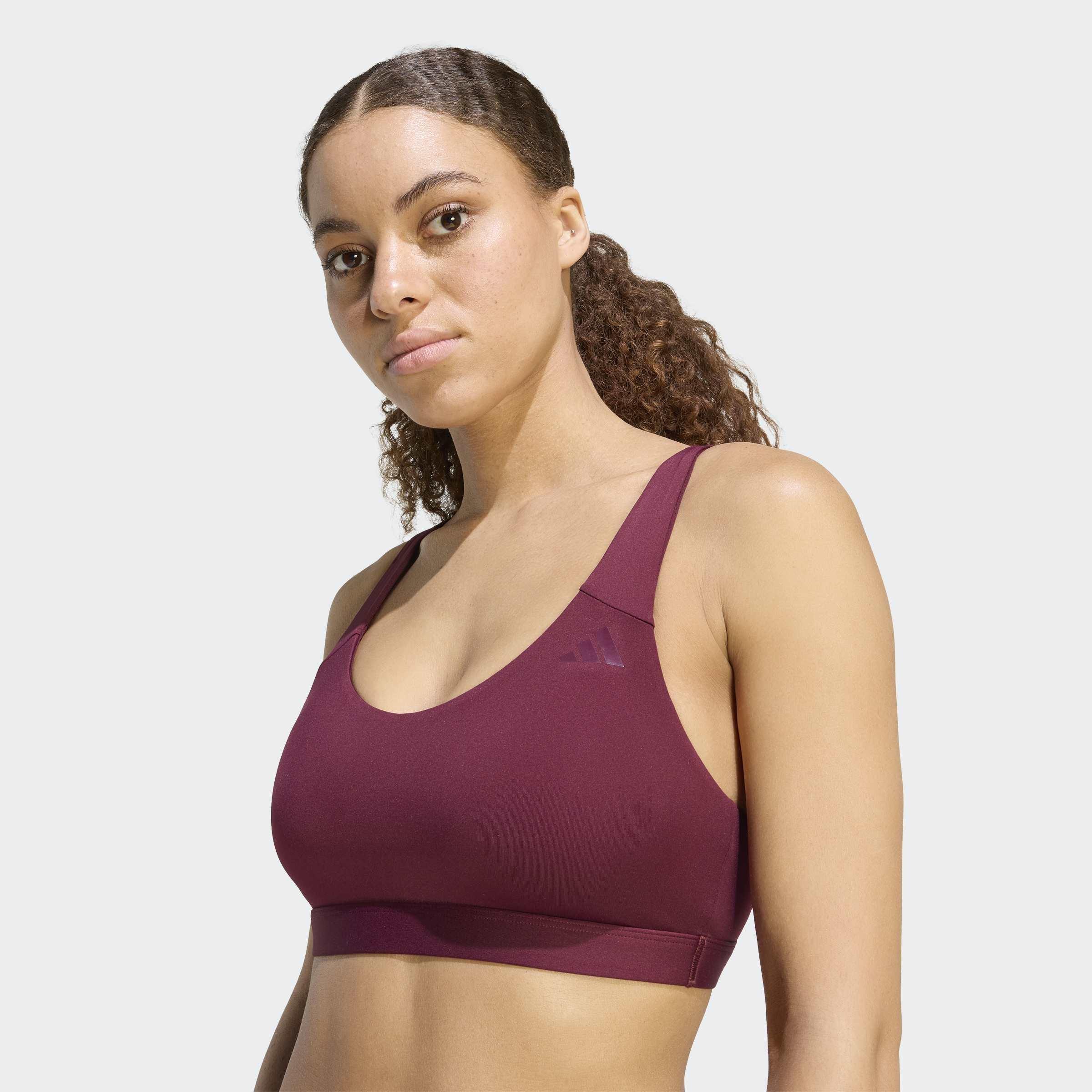 All Me Essentials Medium Support Bra, Burgundy, A701_ONE, large image number 3