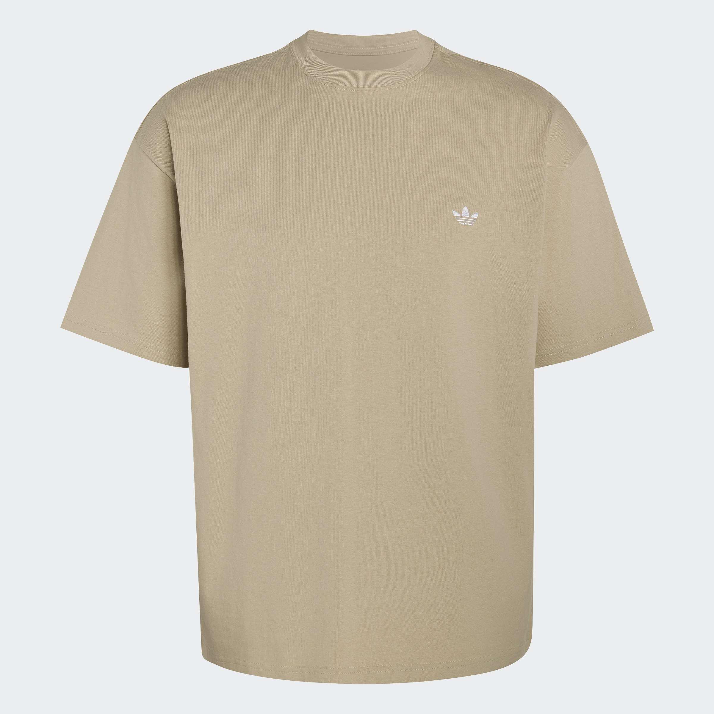 Trefoil Essentials Loose Dropped Shoulder T-Shirt, Beige