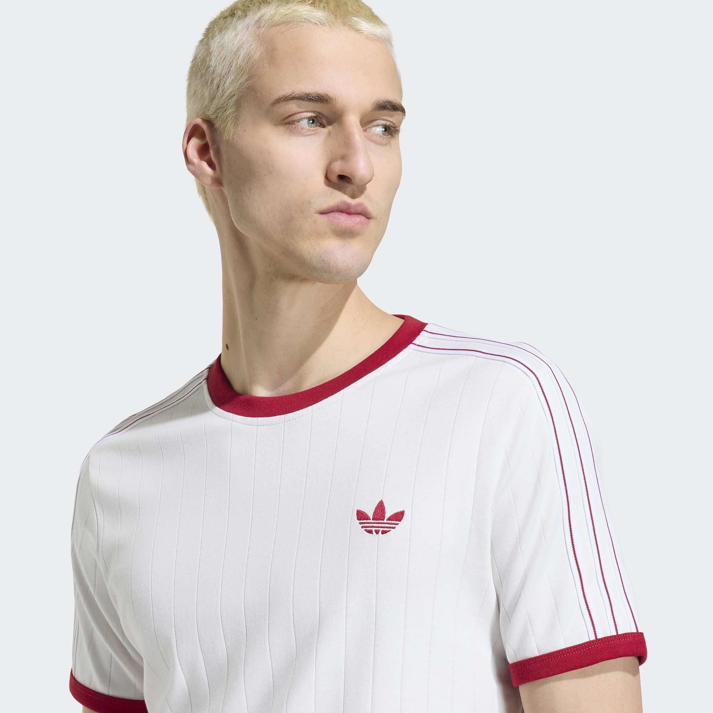 Drop Needle 3-Stripes T-Shirt, White, A701_ONE, large image number 2