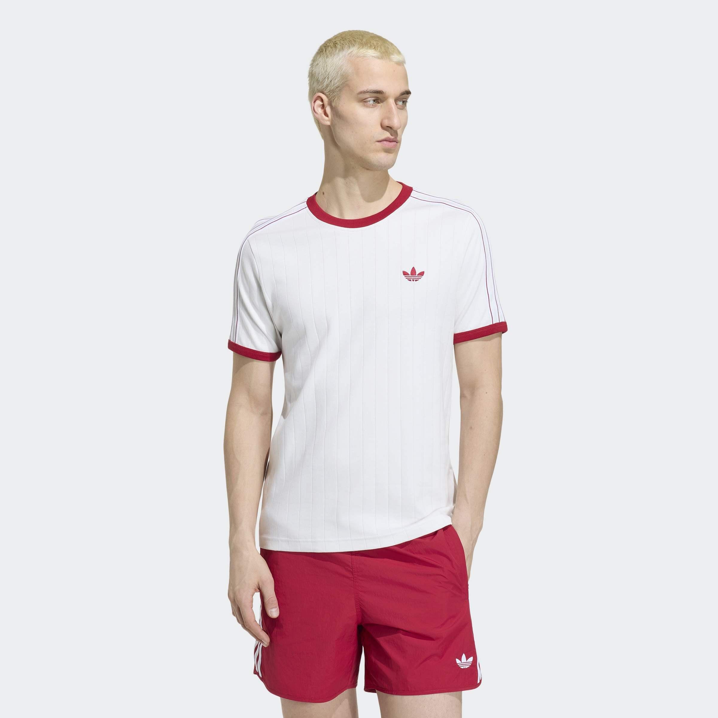 Drop Needle 3-Stripes T-Shirt, White, A701_ONE, large image number 4