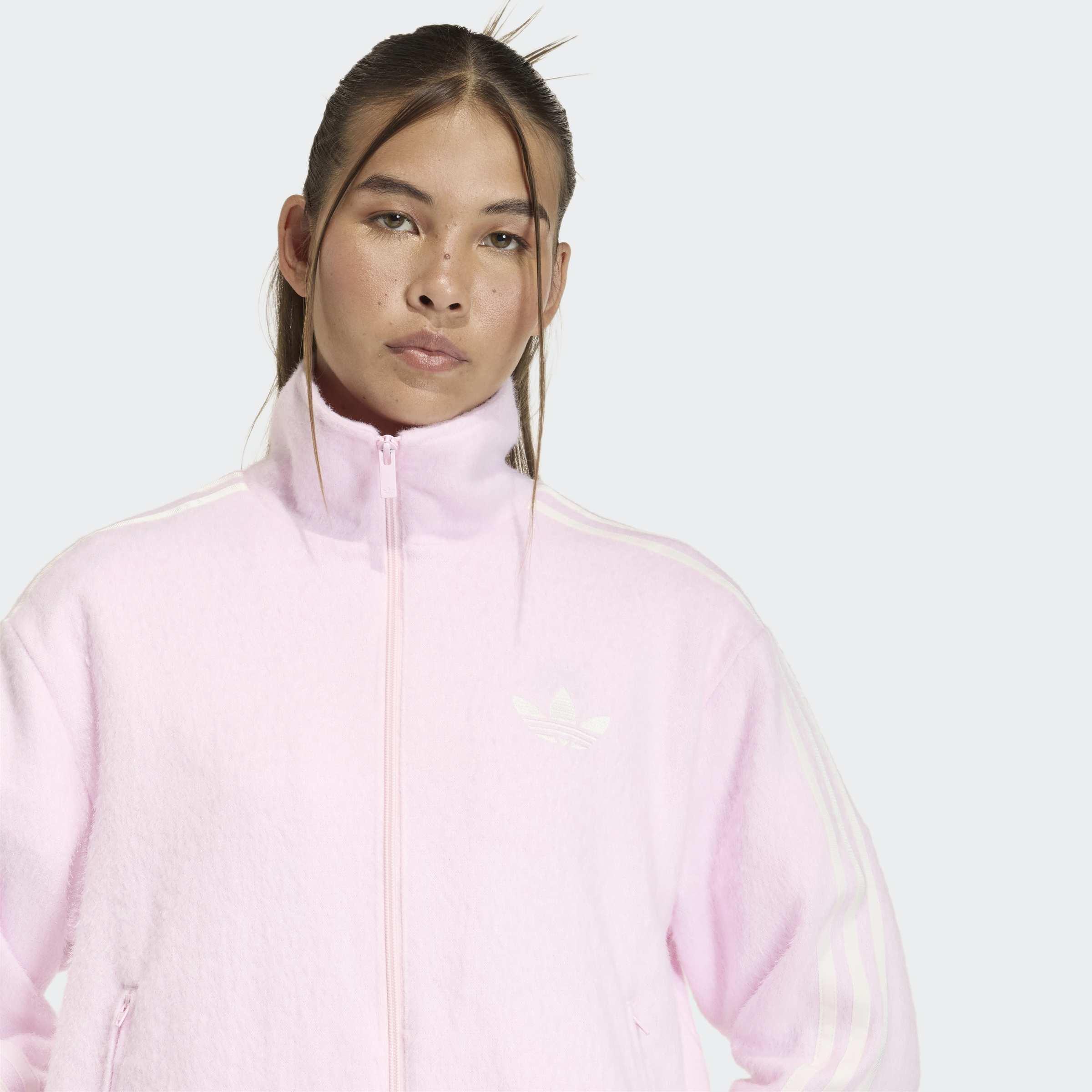 Adidas Originals Mohair Firebird Loose Track Top, Pink, A701_ONE, large image number 3