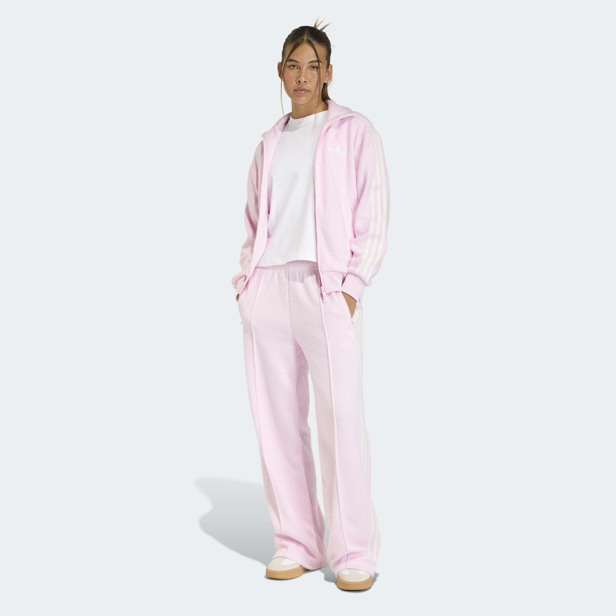 Adidas Originals Mohair Firebird Loose Track Top, Pink, A701_ONE, large image number 4