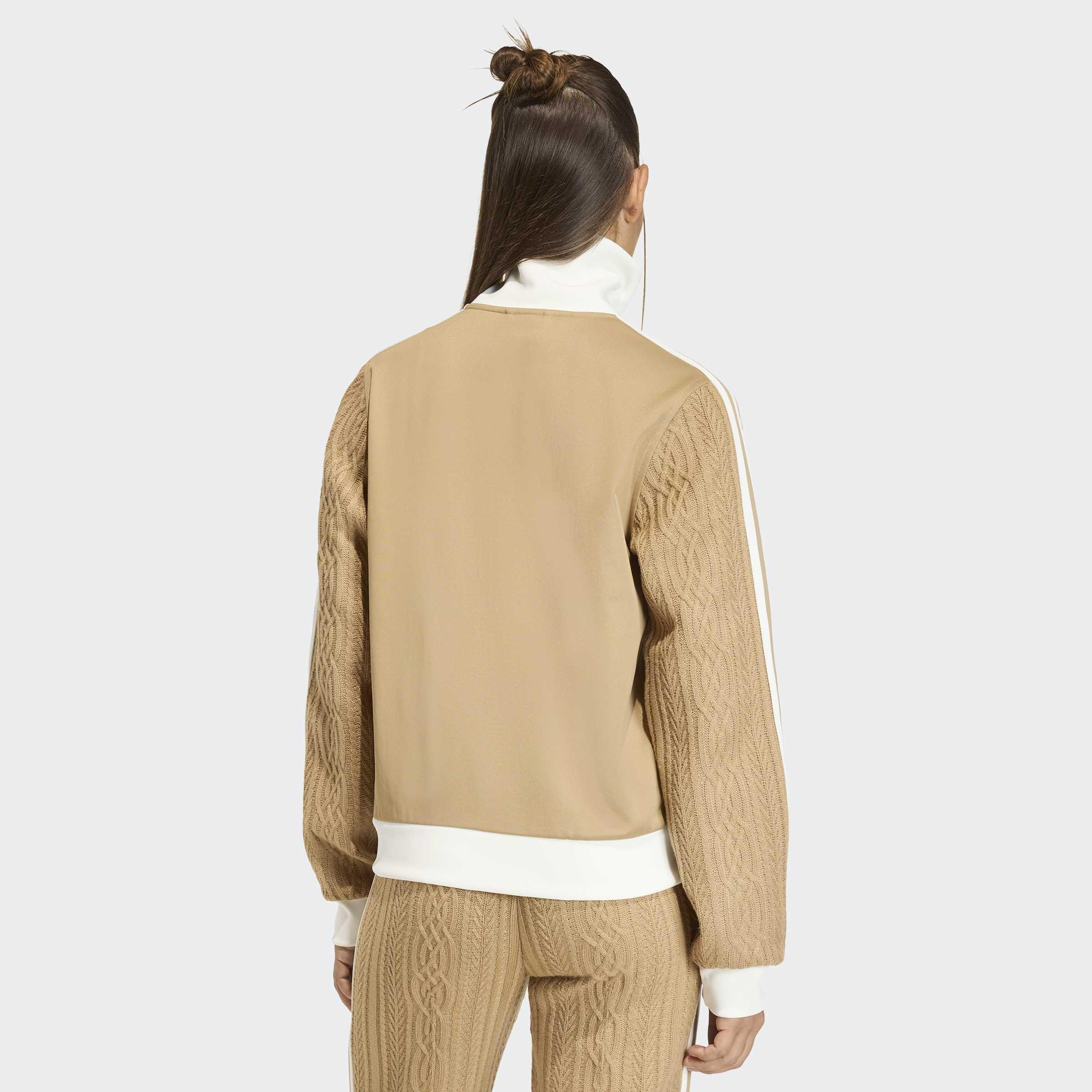 Adidas Originals Knit Classic Track Top, Beige