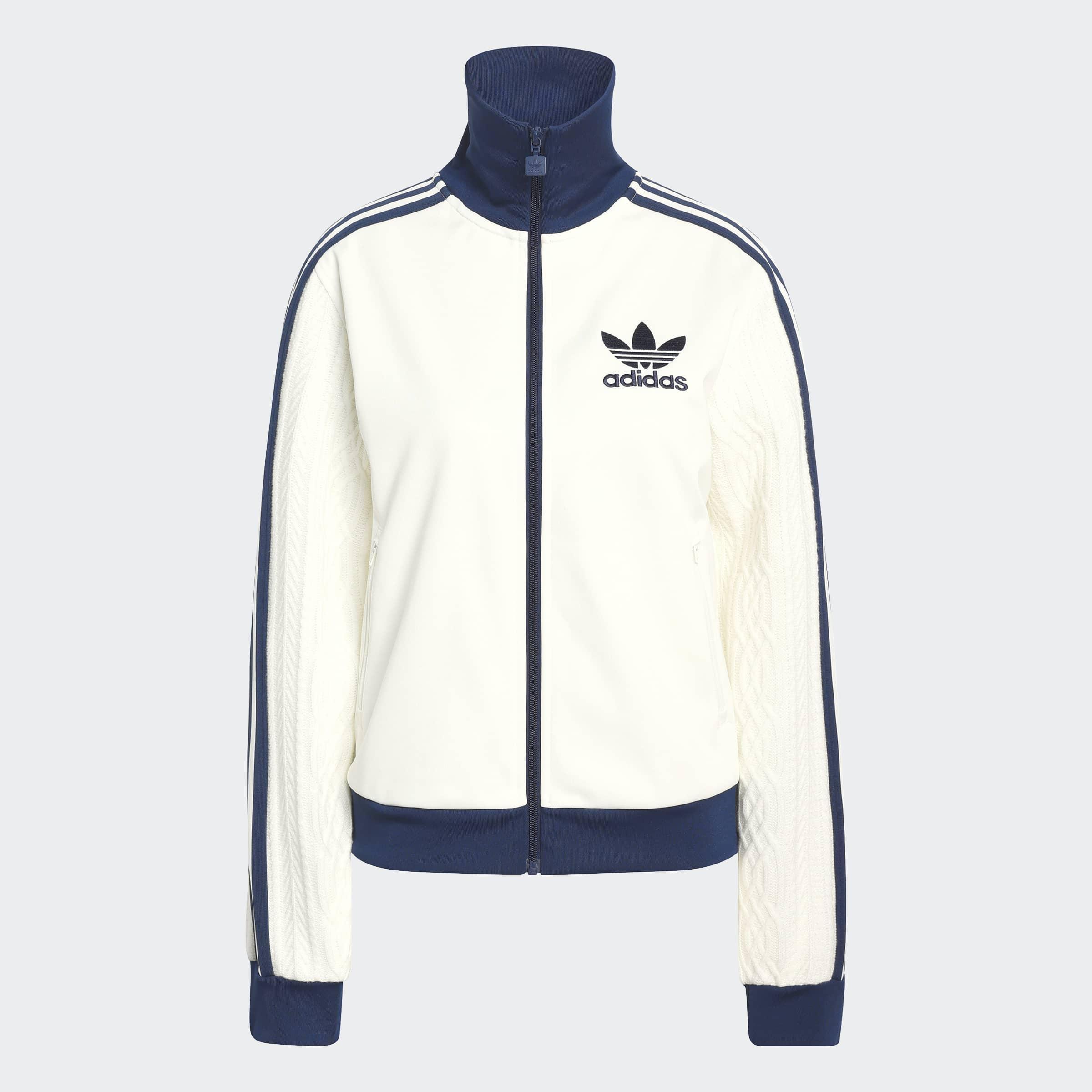Adidas Originals Knit Classic Track Top, White