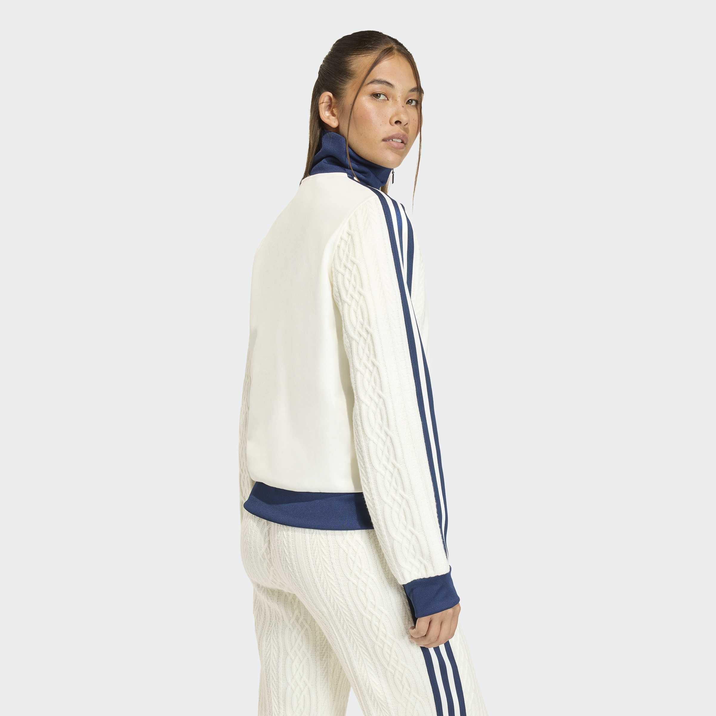 Adidas Originals Knit Classic Track Top, White